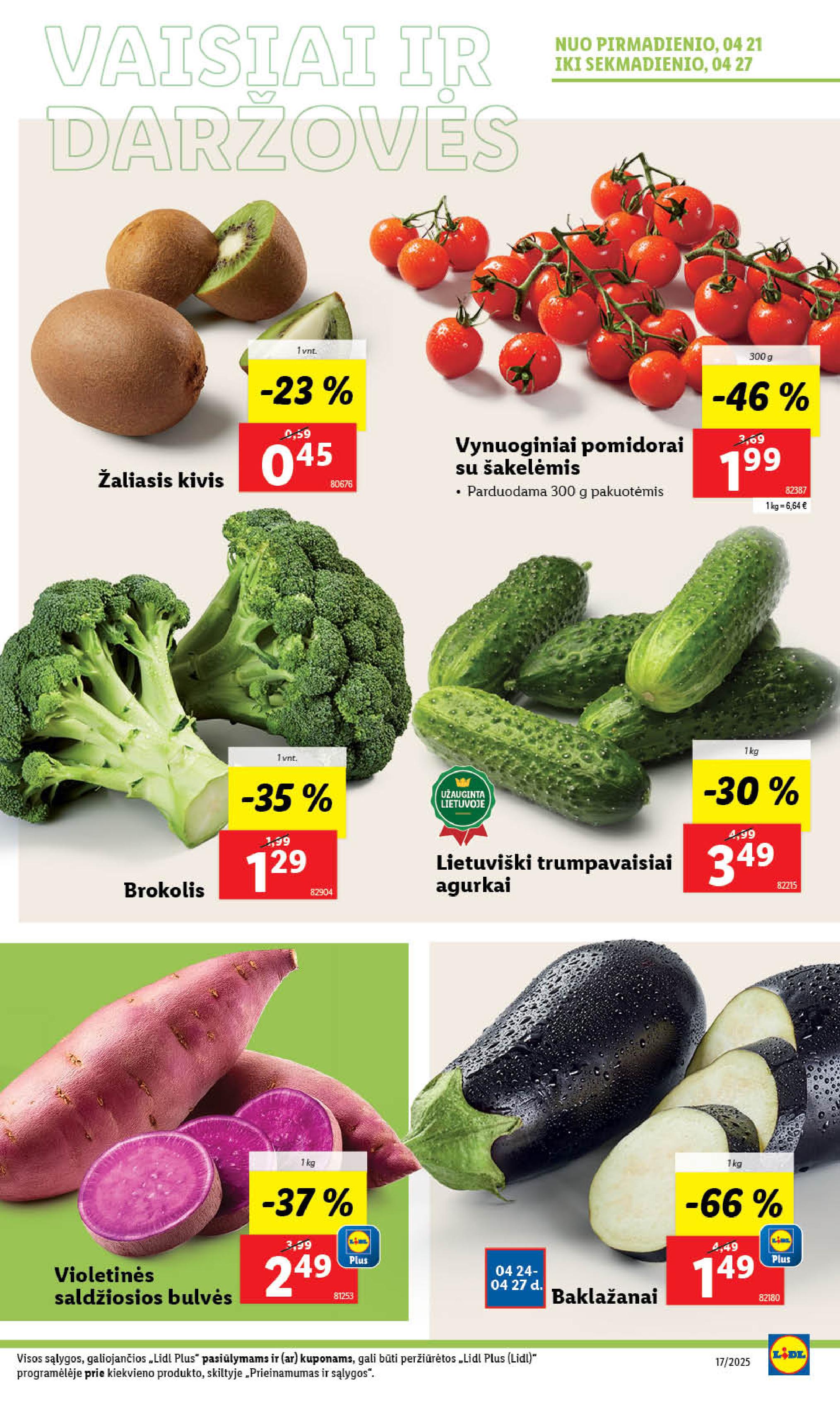LIDL akcijų ir nuolaidų leidinys 2025.04.21 - 2025.04.27