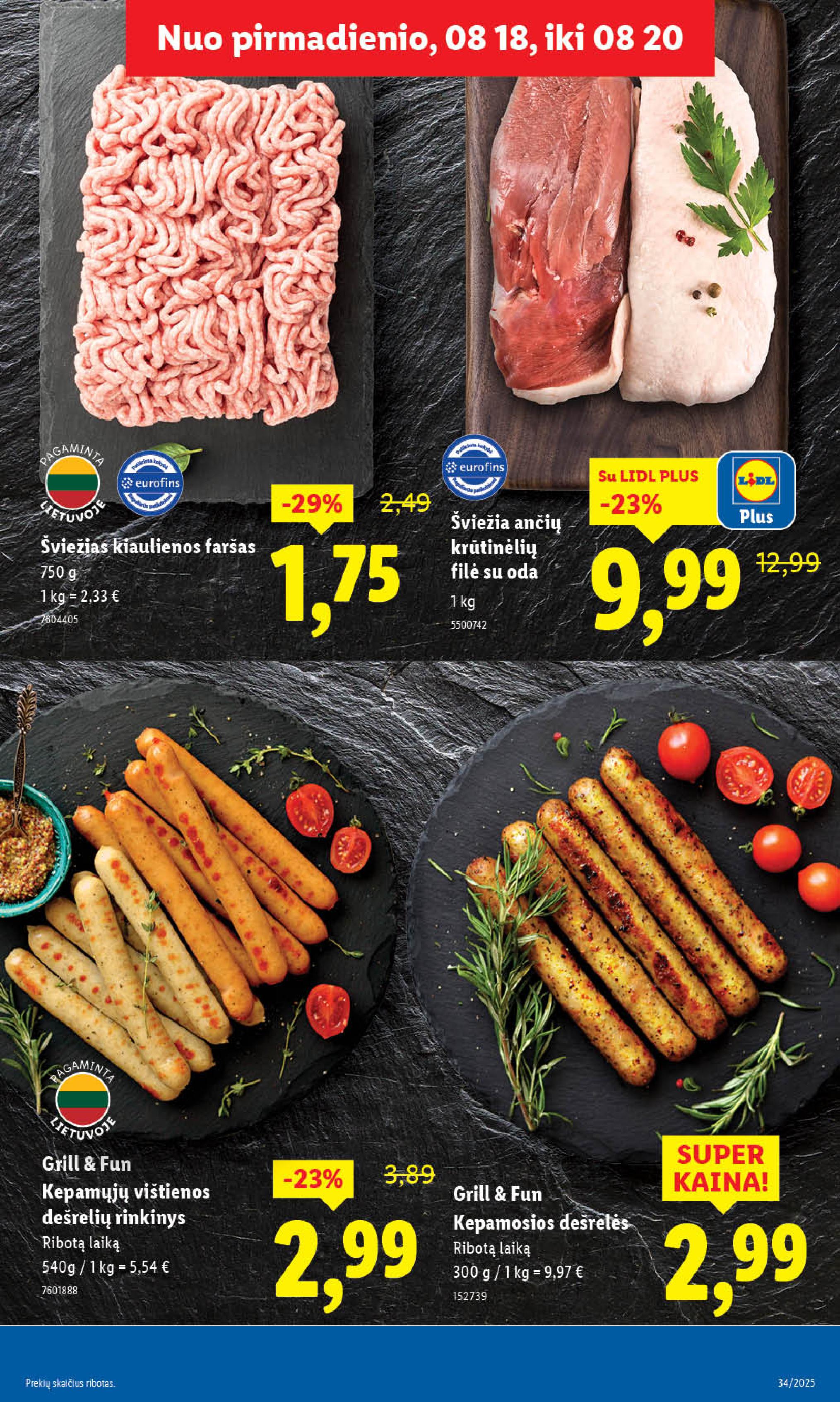 Naujausias LIDL kaininis katalogas 2025.08.18 - 2025.08.24