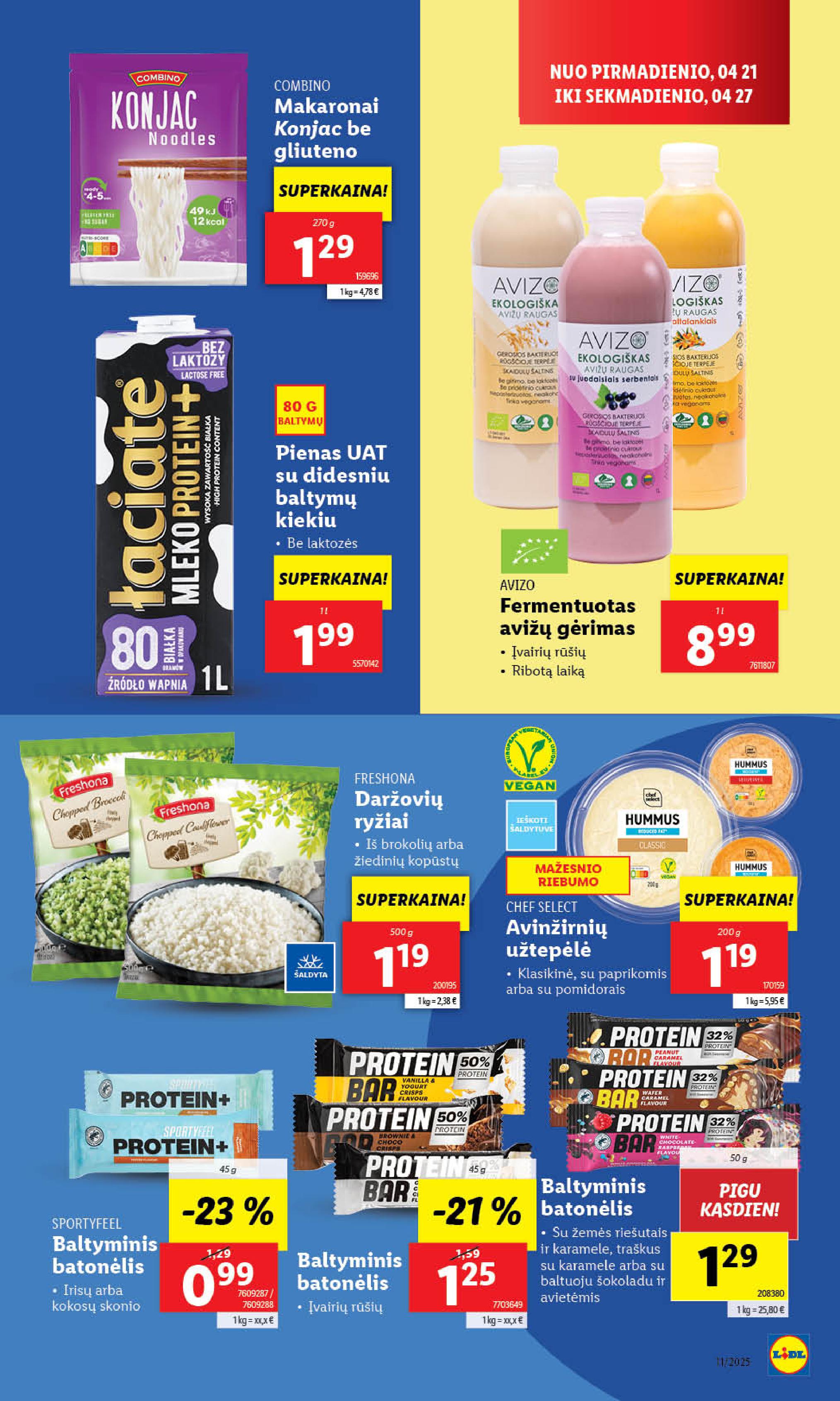LIDL akcijų ir nuolaidų leidinys 2025.04.21 - 2025.04.27