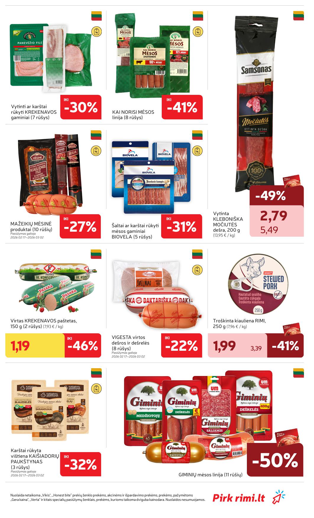 Naujausias RIMI kaininis katalogas 2026.02.24 - 2026.03.02