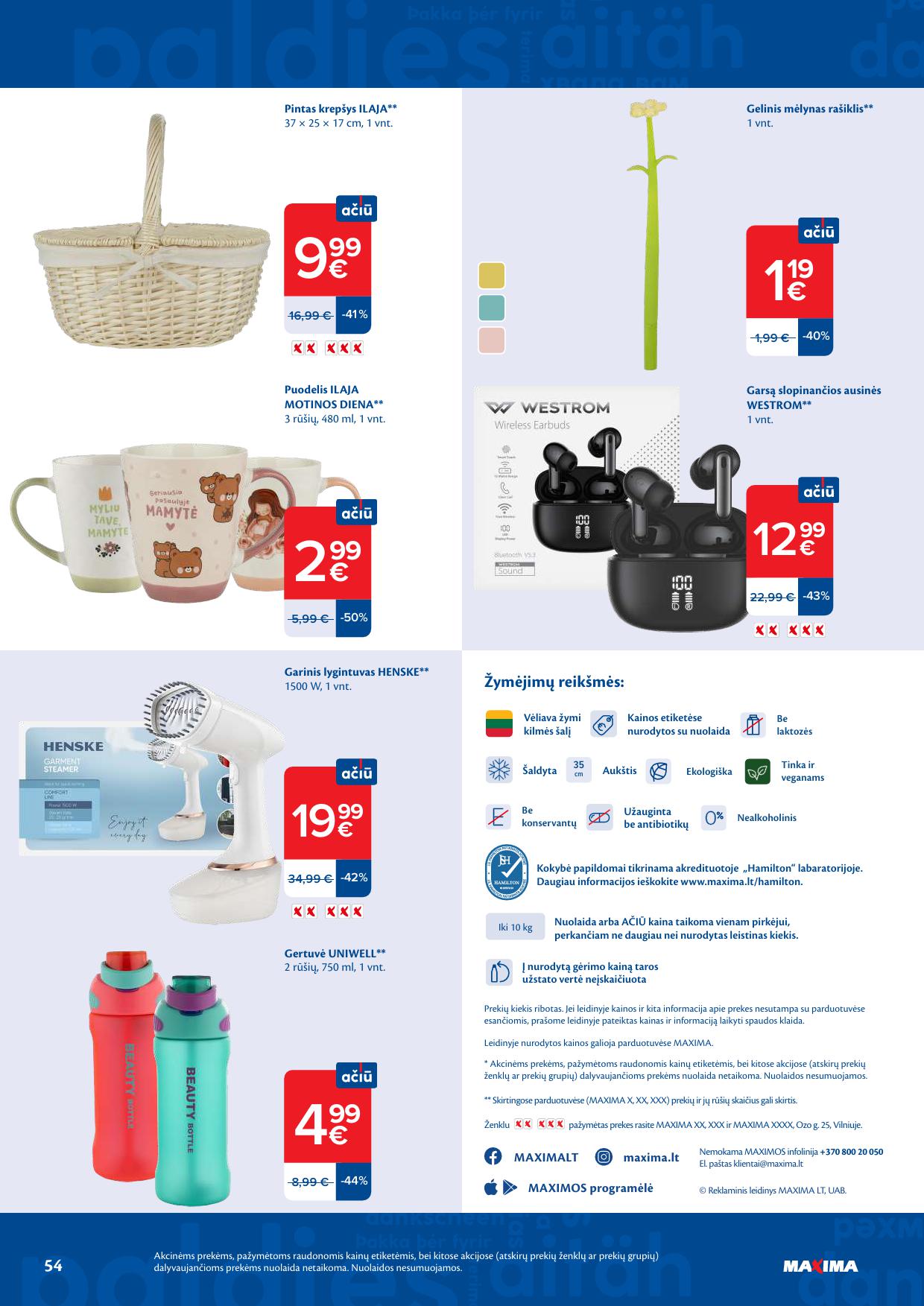 Naujausias MAXIMA kaininis katalogas 2026.04.28 - 2026.05.04