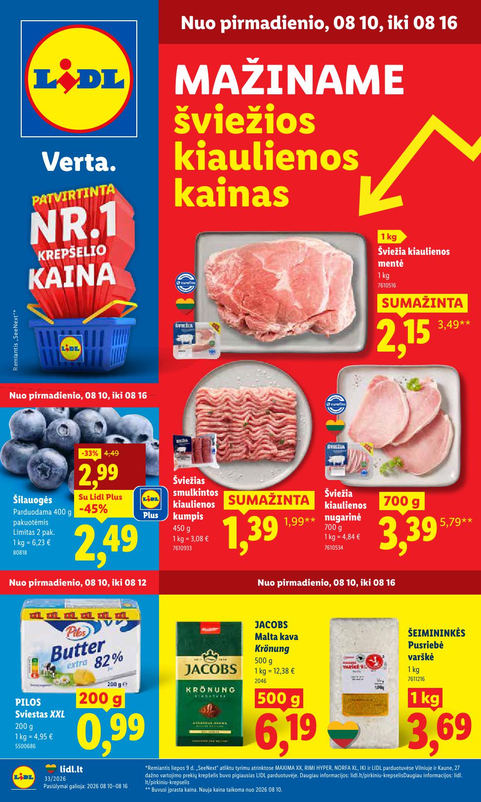 Naujausias LIDL kaininis katalogas 2026.08.10 - 2026.08.16