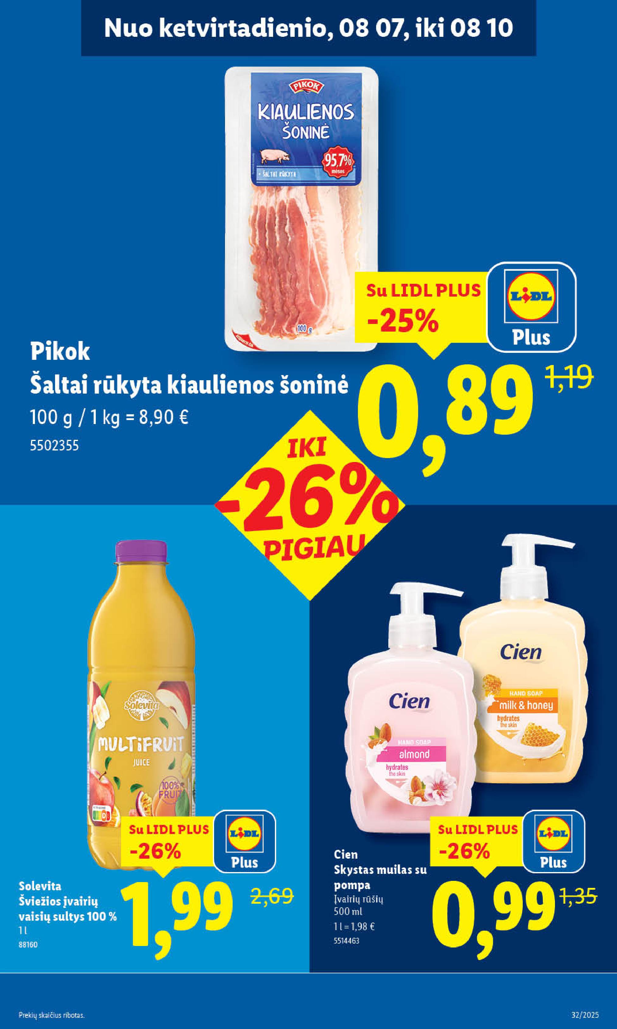 Naujausias LIDL kaininis katalogas 2025.08.04 - 2025.08.10