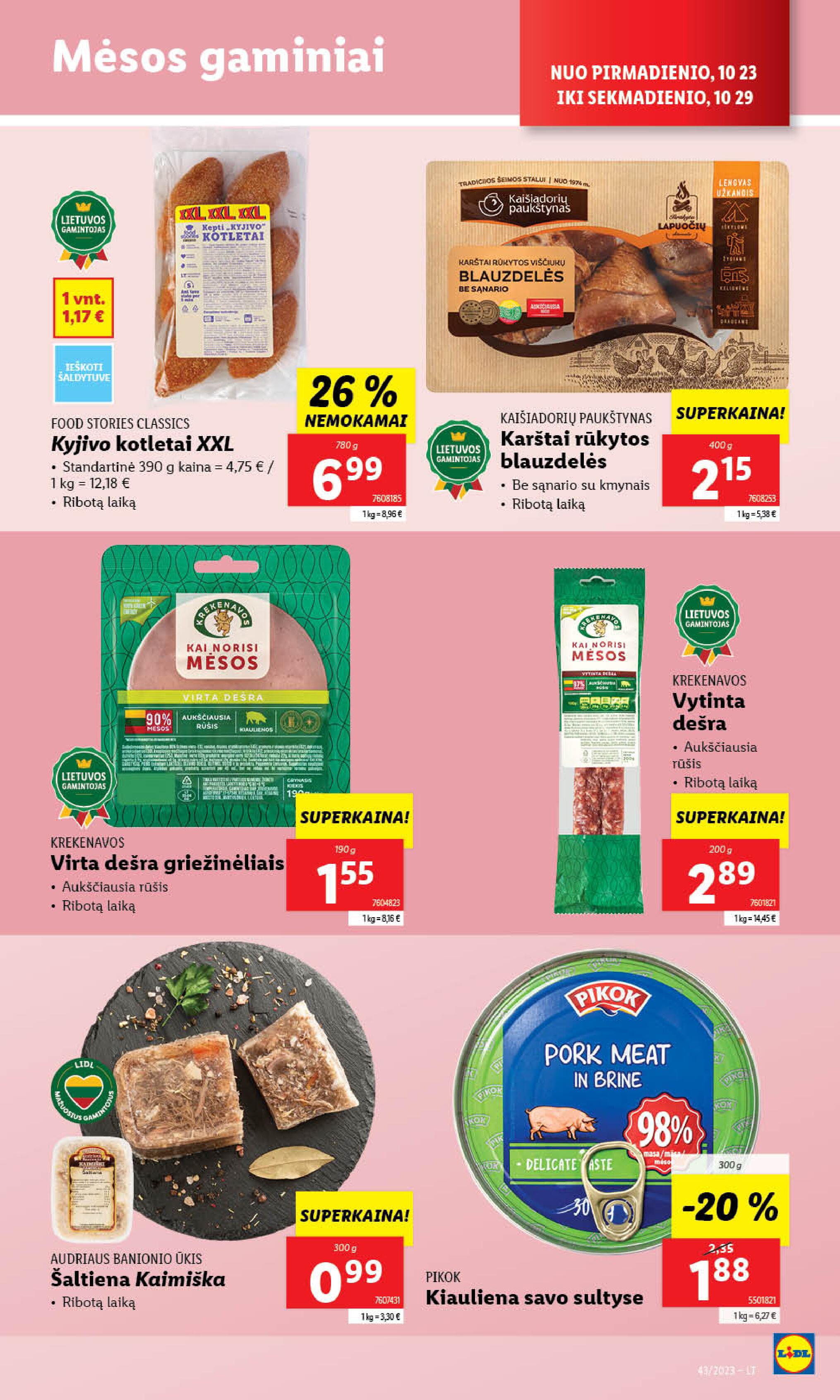 Naujausias LIDL kaininis katalogas 2023.10.23 - 2023.10.29
