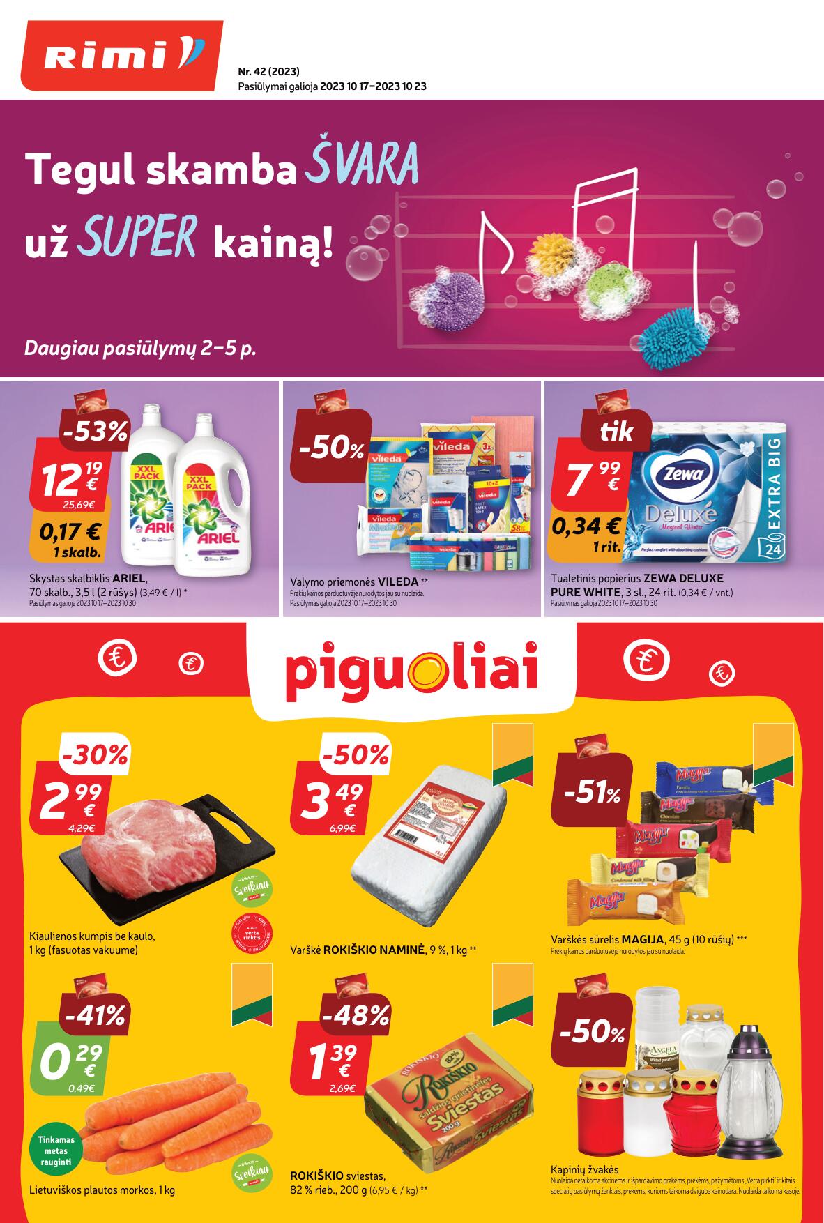 Naujausias RIMI kaininis katalogas 2023.10.17 - 2023.10.23