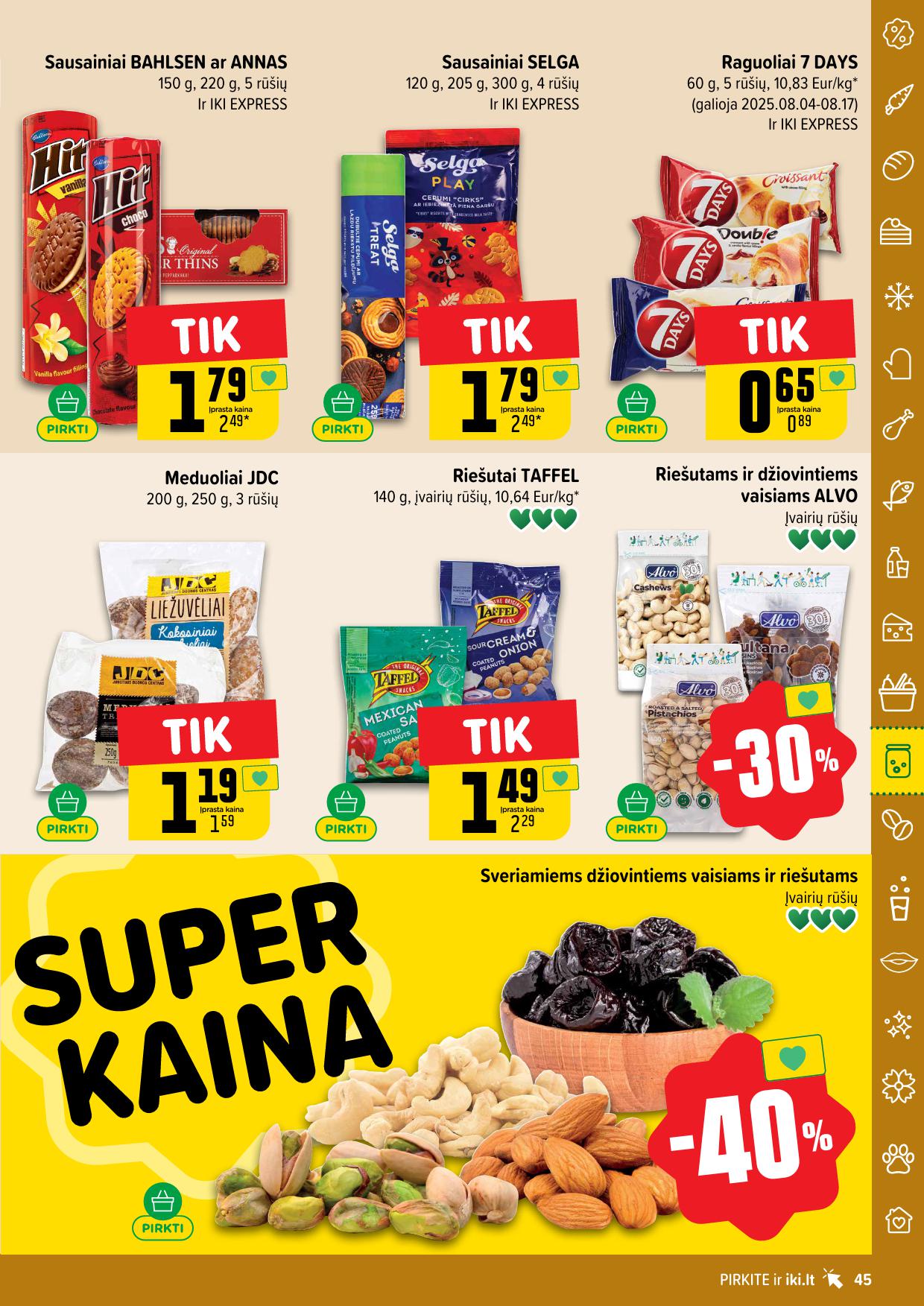 Naujausias IKI kaininis katalogas 2025.08.04 - 2025.08.10