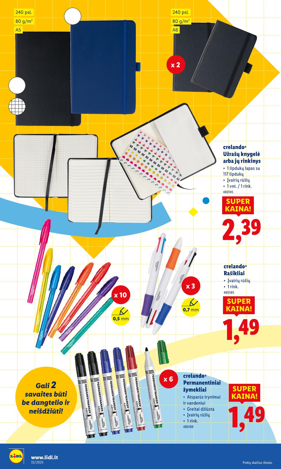 LIDL ne maisto prekių leidinys 2025.08.04 - 2025.08.10