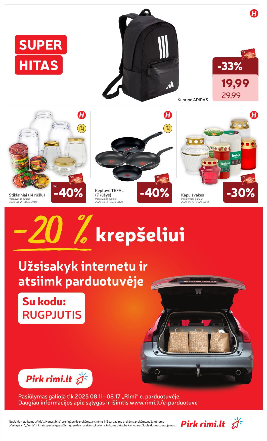 Naujausias RIMI kaininis katalogas 2025.08.12 - 2025.08.18