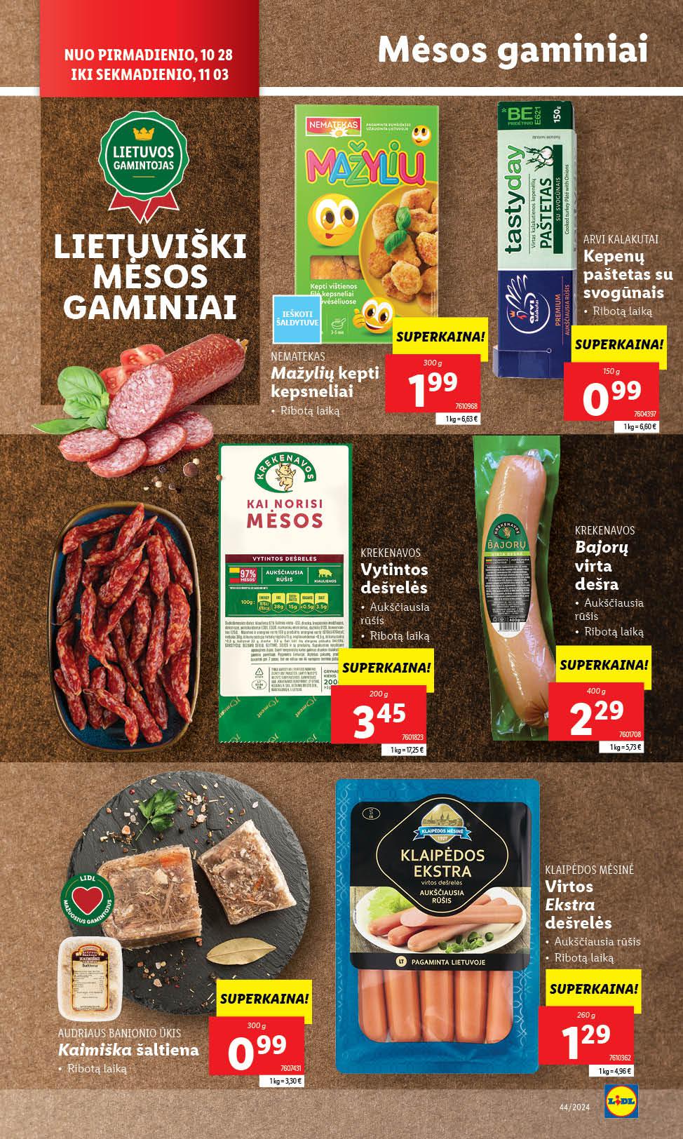 Naujausias LIDL kaininis katalogas 2024.10.28 - 2024.11.03