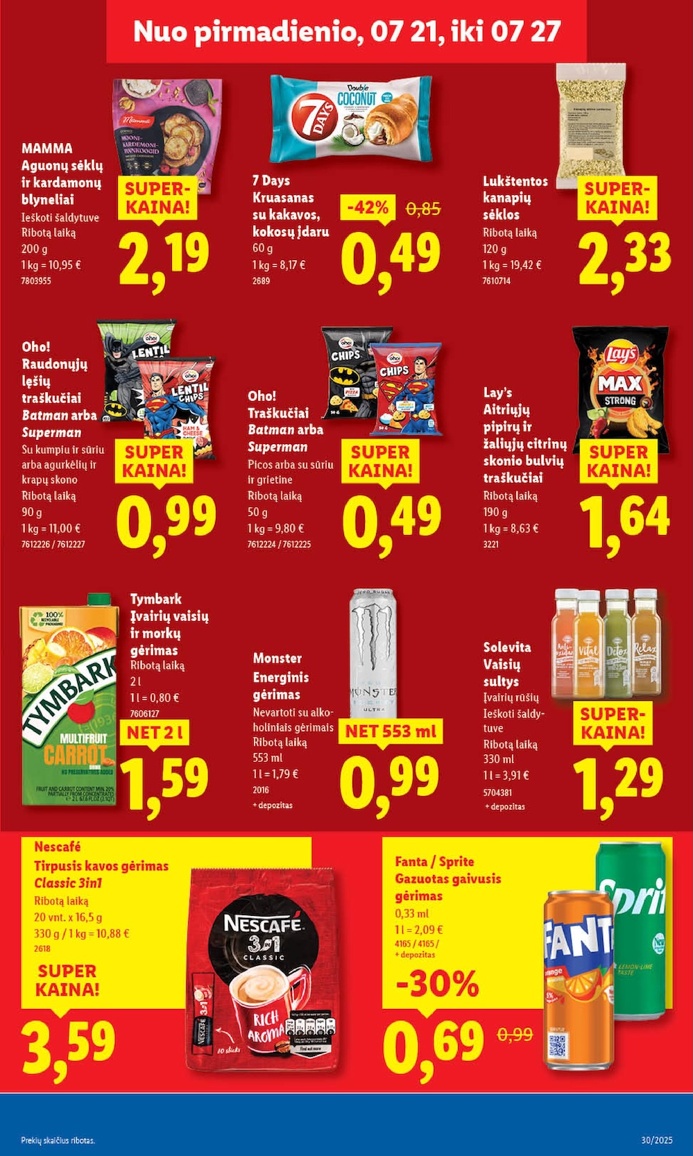 Naujausias LIDL kaininis katalogas 2025.07.21 - 2025.07.27