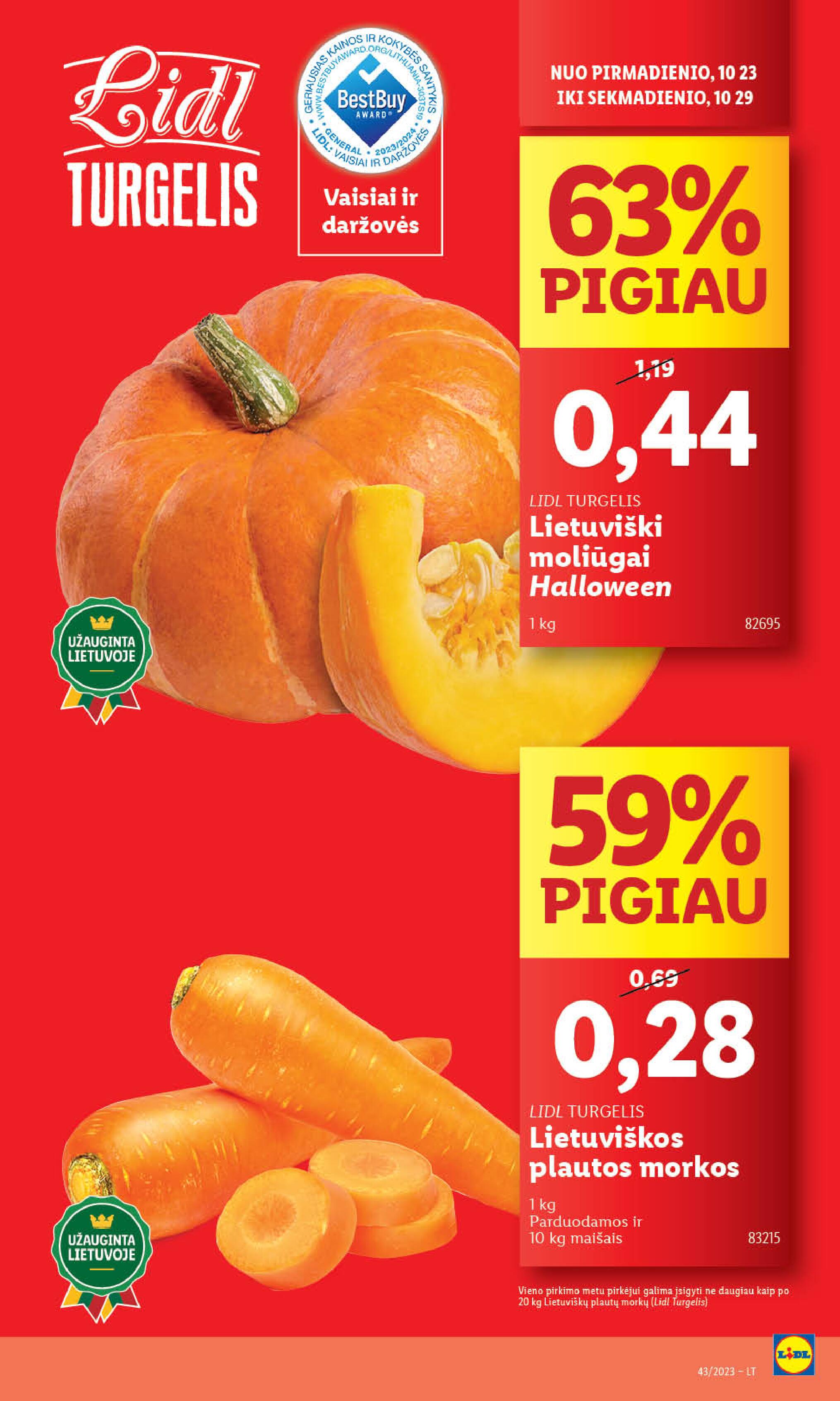Naujausias LIDL kaininis katalogas 2023.10.23 - 2023.10.29