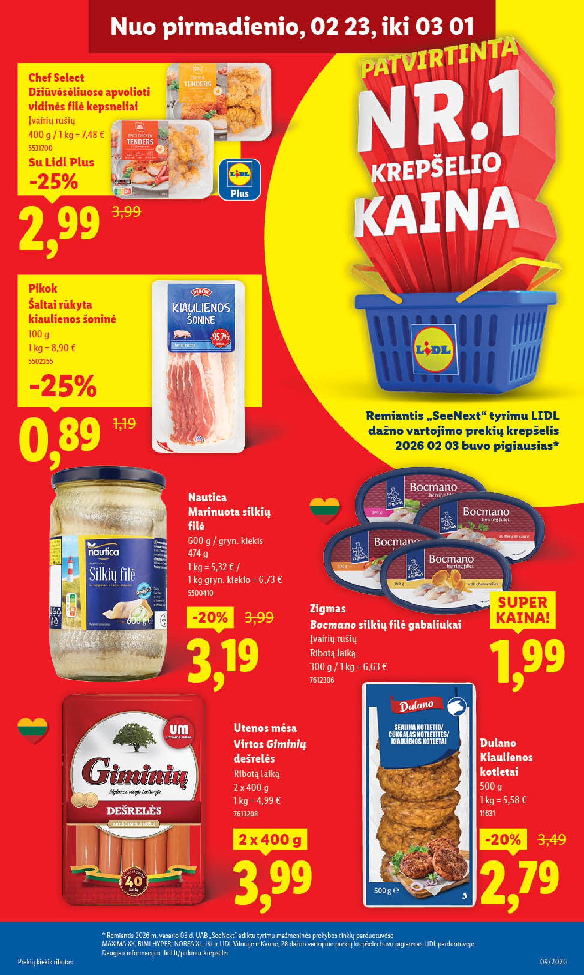 Naujausias LIDL kaininis katalogas 2026.02.23 - 2026.03.01