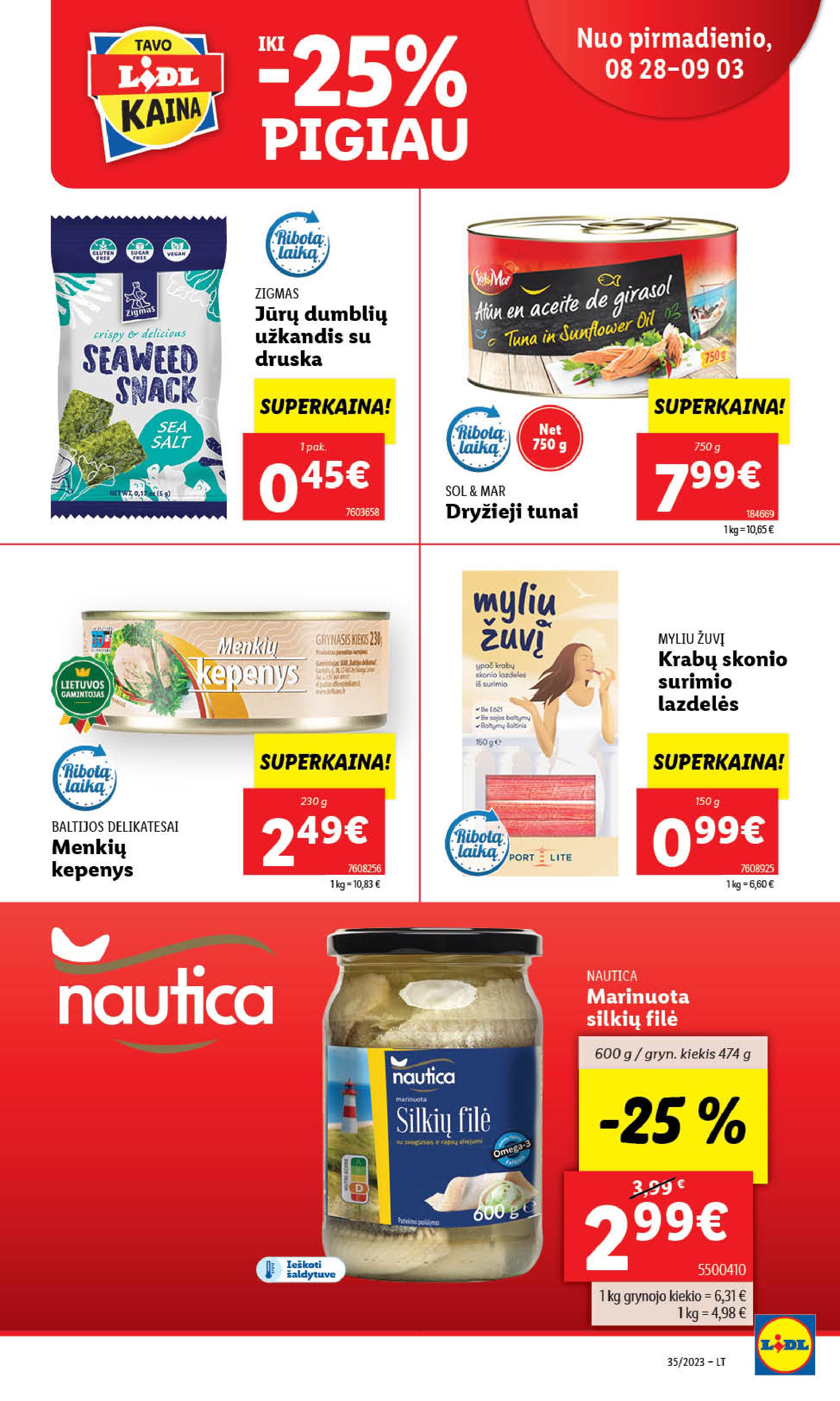 Naujausias LIDL kaininis katalogas 2023.08.28 - 2023.09.03