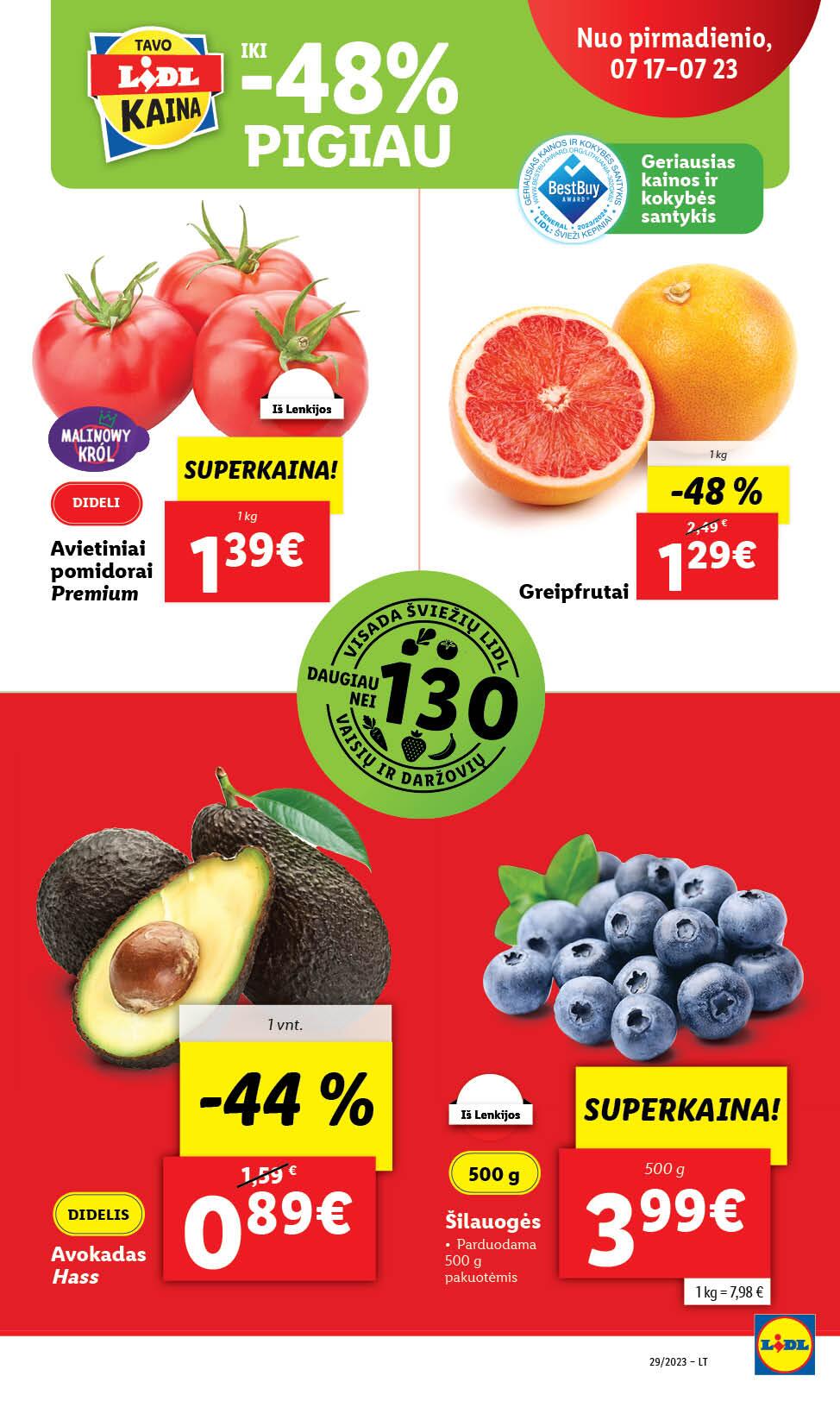Naujausias LIDL kaininis katalogas 2023.07.17 - 2023.07.23