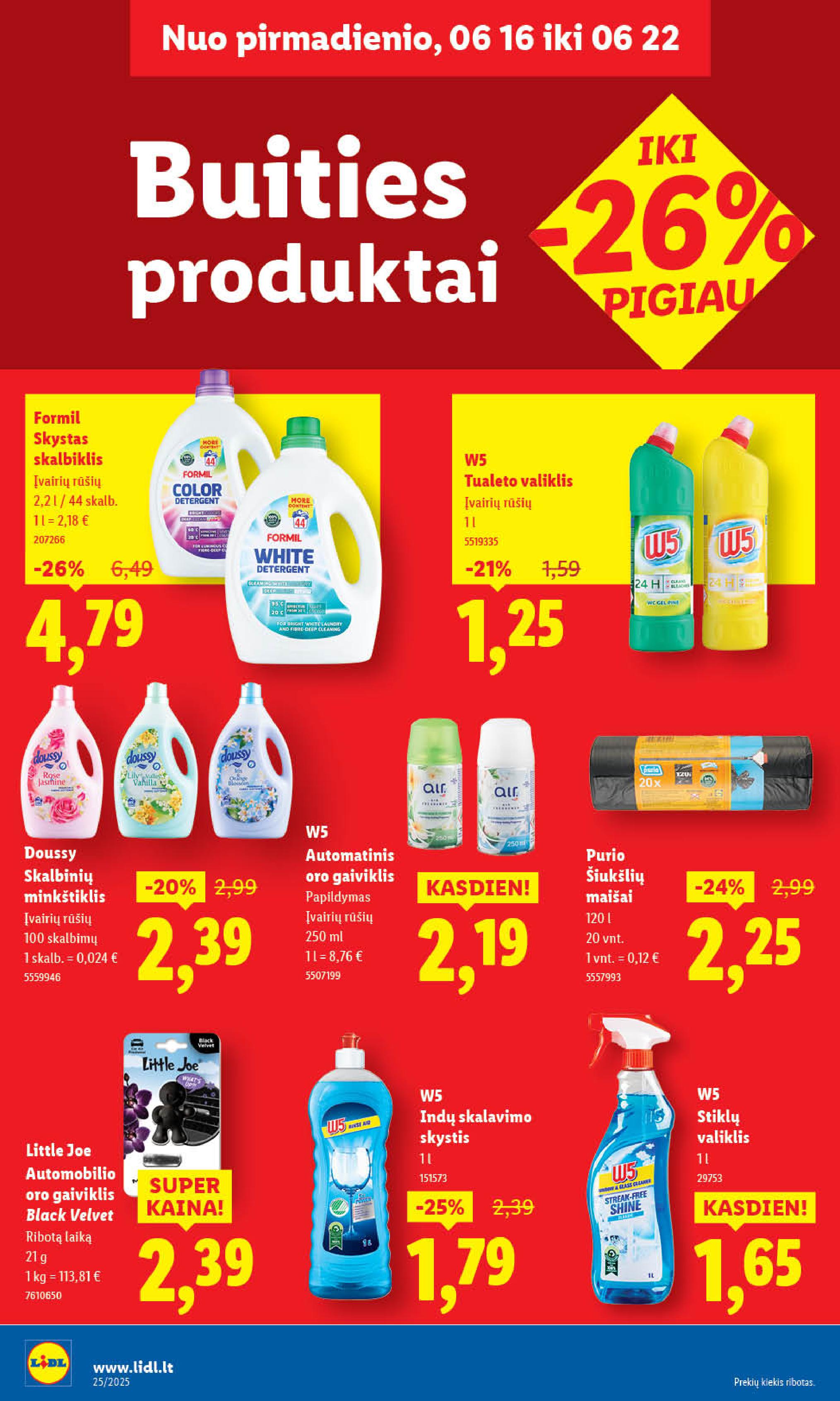 LIDL akcijų ir nuolaidų leidinys 2025.06.16 - 2025.06.22