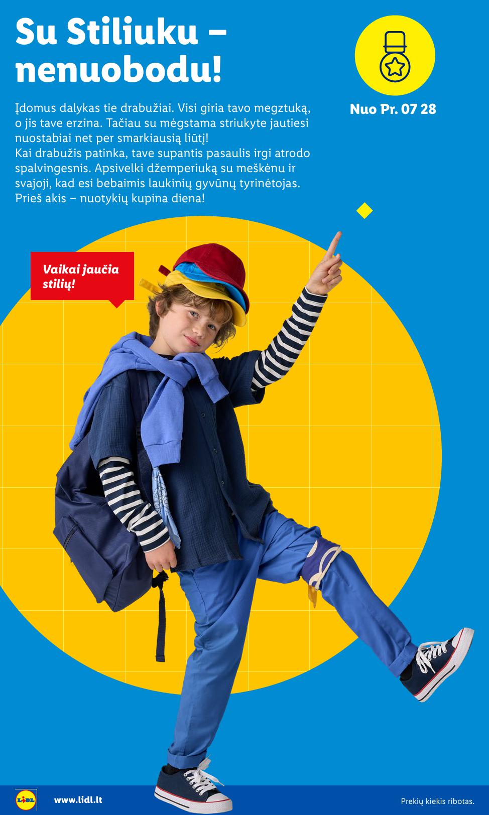 LIDL mokyklos prekių katalogas "Į žinių pasaulį" galioja nuo 2025.07.21