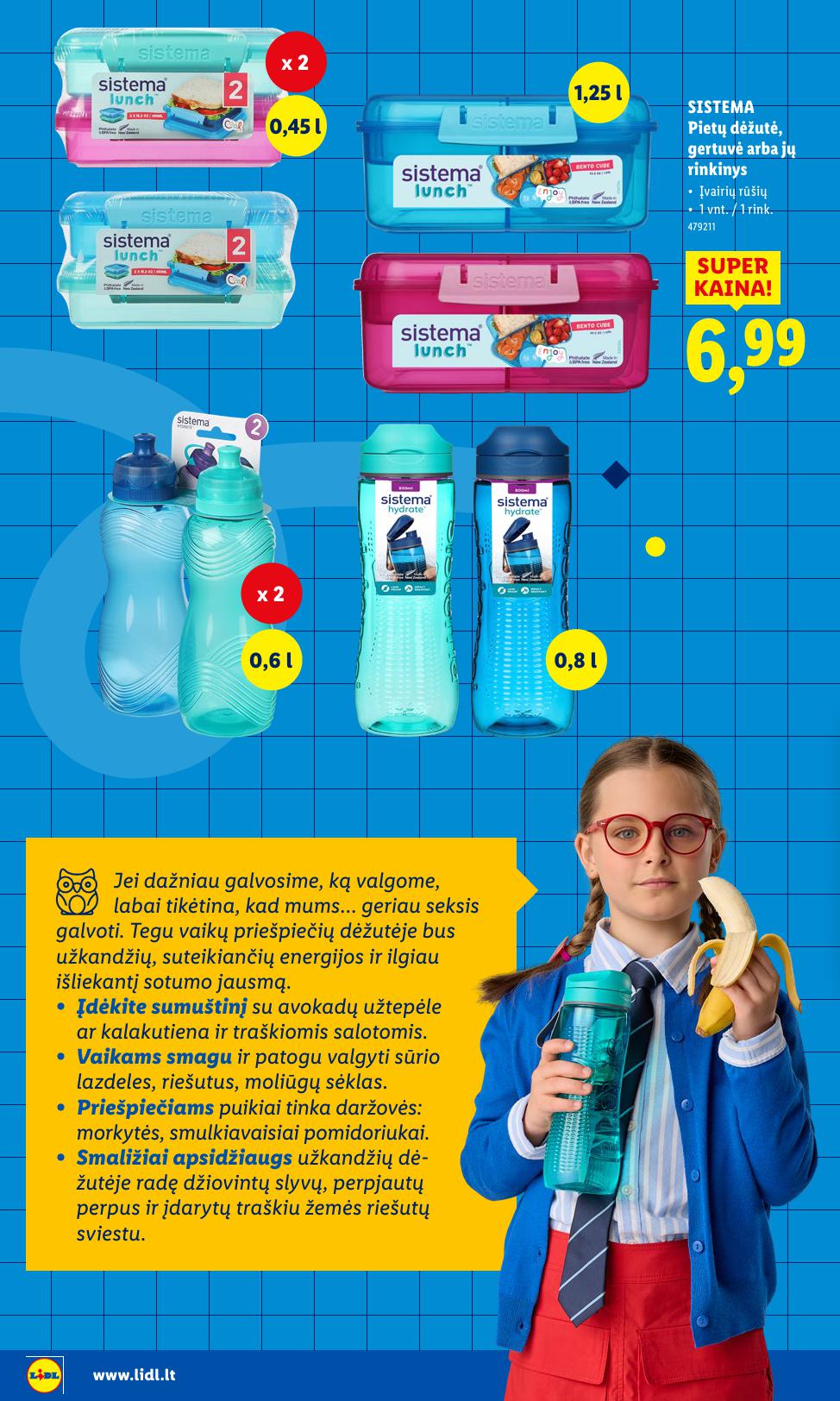 LIDL mokyklos prekių katalogas "Į žinių pasaulį" galioja nuo 2025.07.21