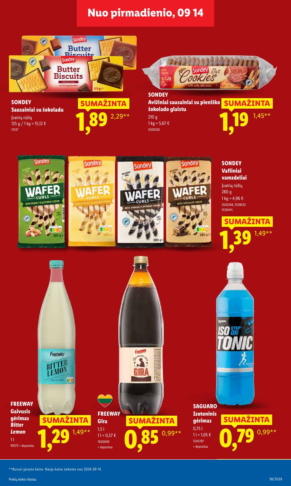Naujausias LIDL kaininis katalogas 2026.09.14 - 2026.09.20