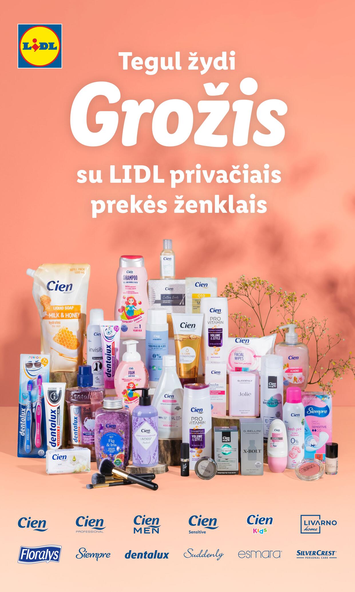 LIDL prekių katalogas "Grožio festivalis" galioja nuo 2023.05.01