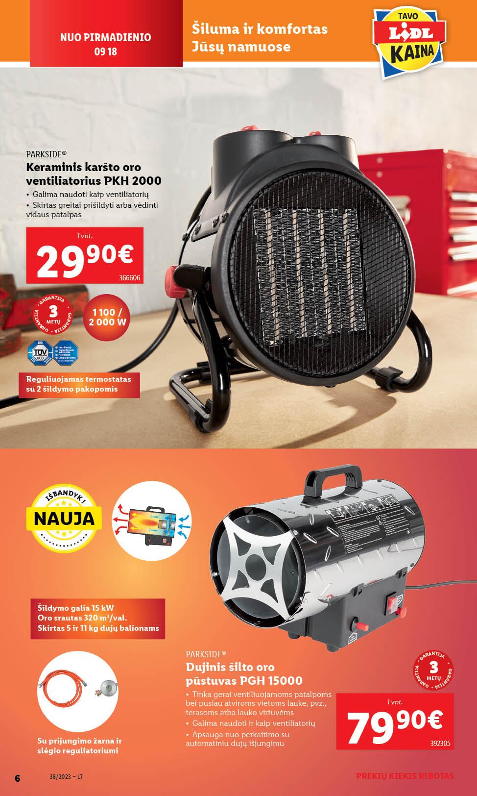 LIDL ne maisto prekių leidinys 2023.09.18 - 2023.09.24.