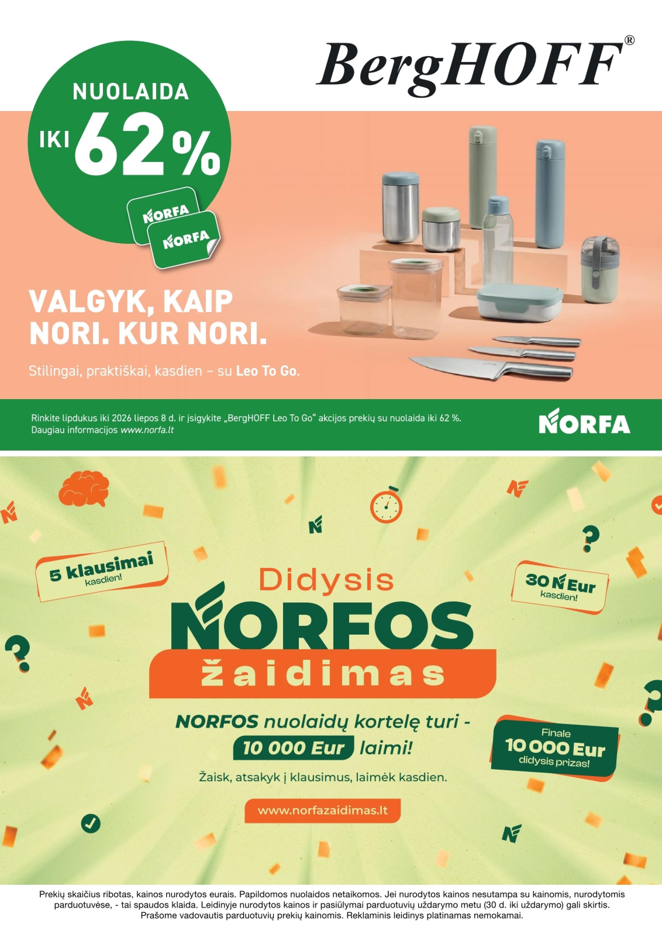 Naujausias NORFA kaininis katalogas 2026.04.30 - 2026.05.13