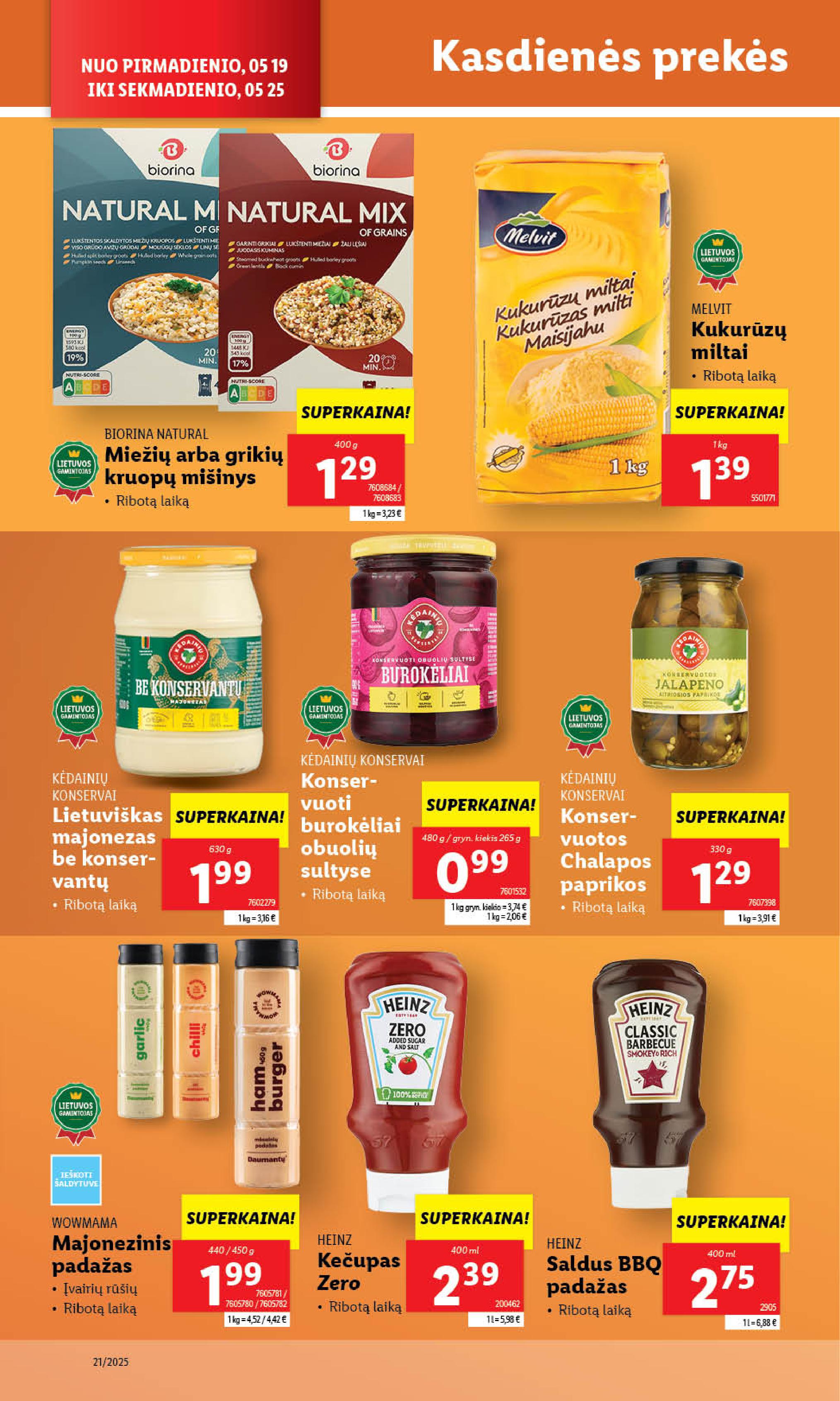 Naujausias LIDL kaininis katalogas 2025.05.19 - 2025.05.25