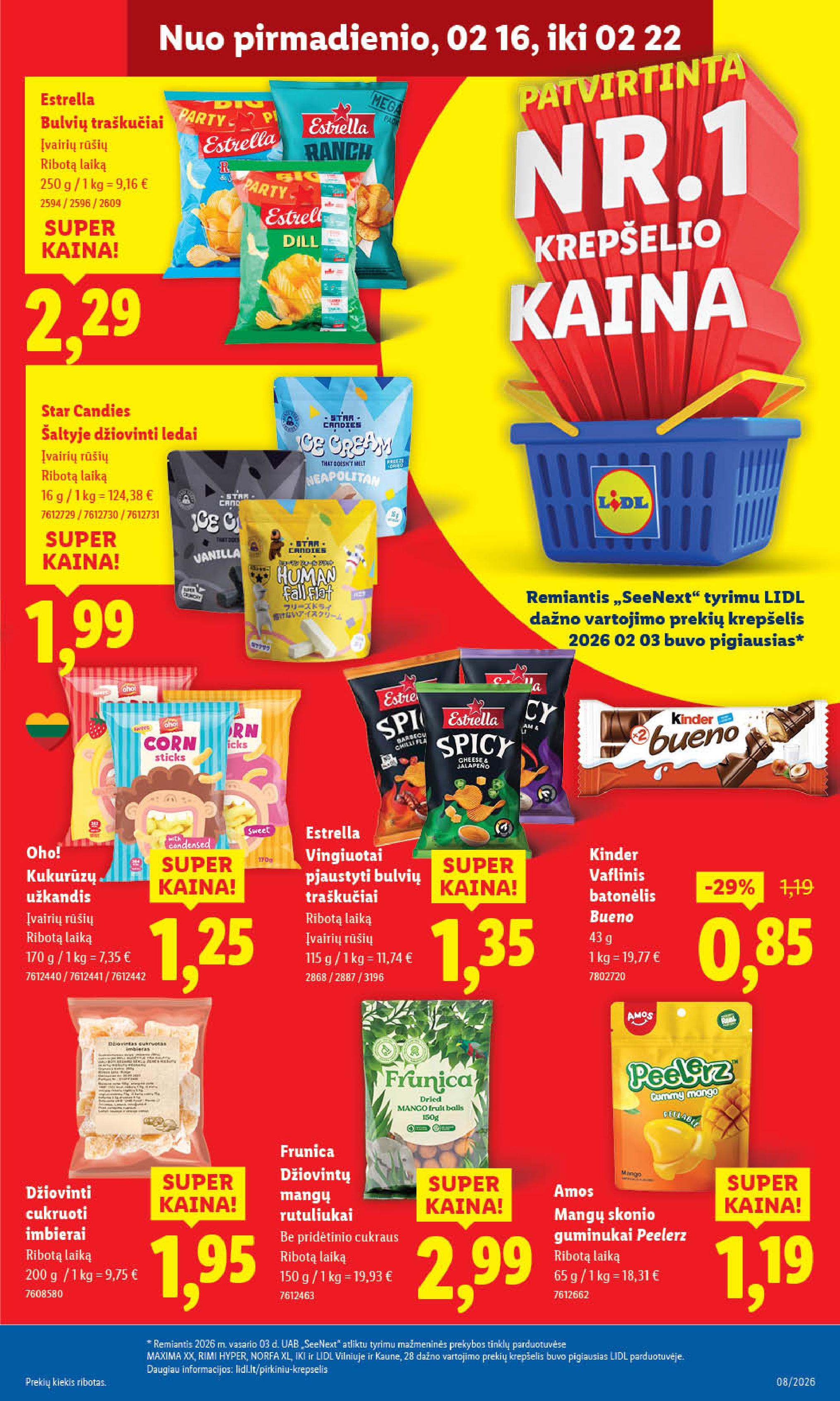 Naujausias LIDL kaininis katalogas 2026.02.16 - 2026.02.22