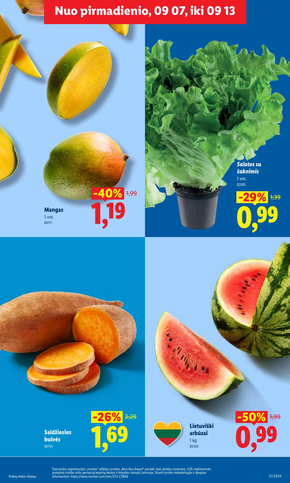 Naujausias LIDL kaininis katalogas 2026.09.07 - 2026.09.13