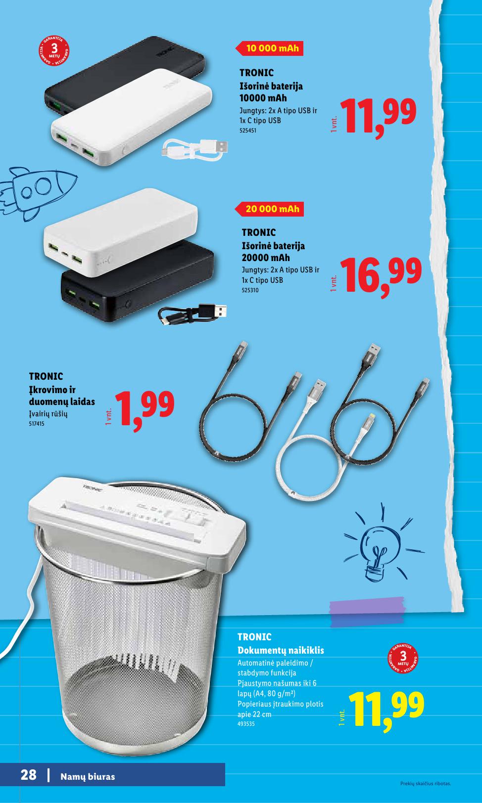 LIDL mokyklinių prekių katalogas "Atgal į mokyklą"