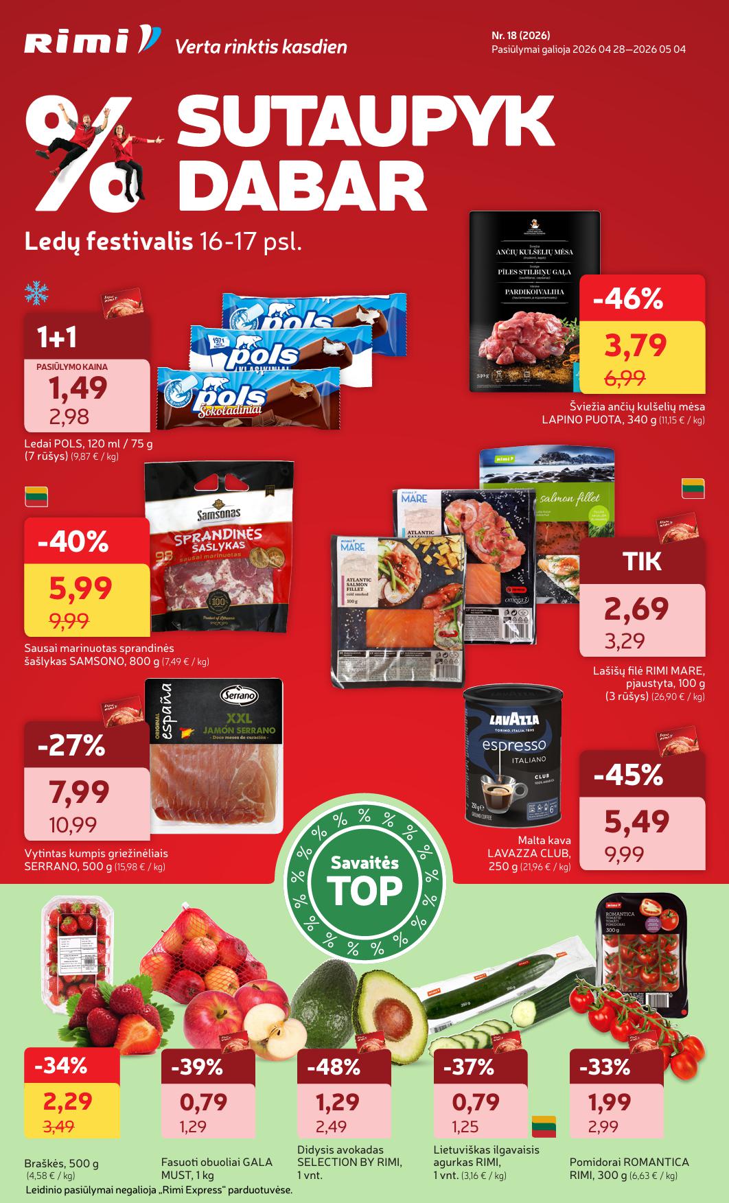 Naujausias RIMI kaininis katalogas 2026.04.28 - 2026.05.04