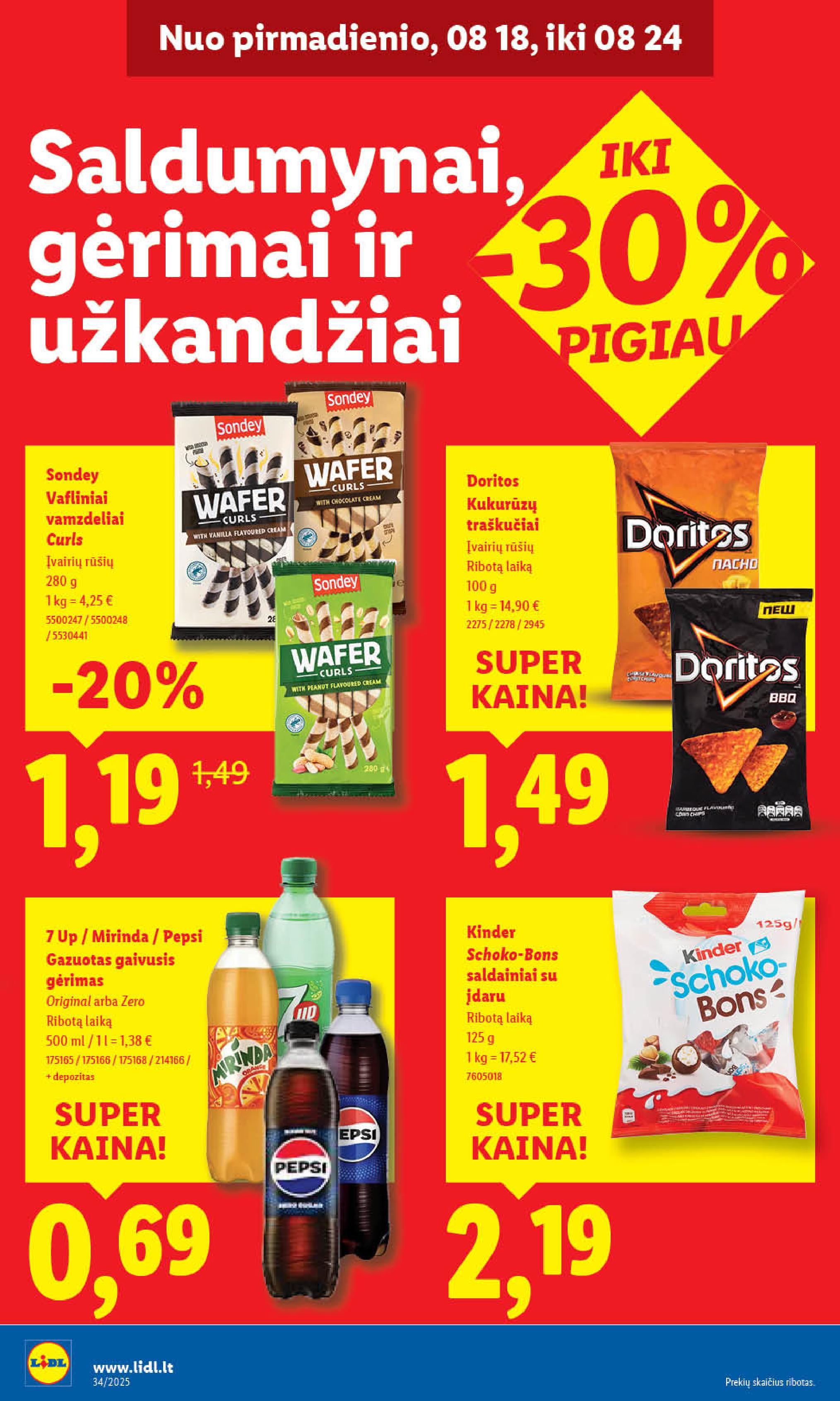 Naujausias LIDL kaininis katalogas 2025.08.18 - 2025.08.24