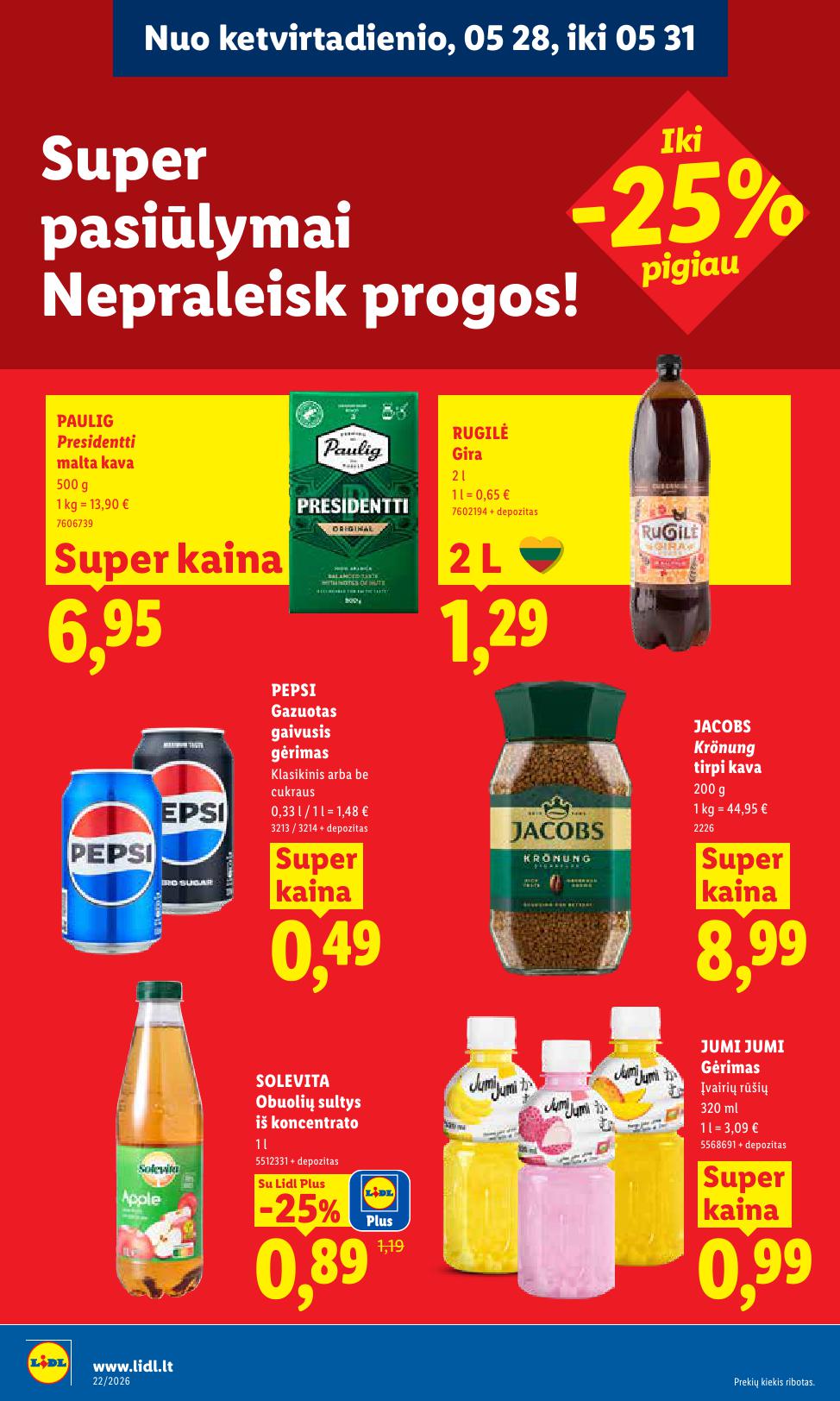 Naujausias LIDL kaininis katalogas 2026.05.25 - 2026.05.31