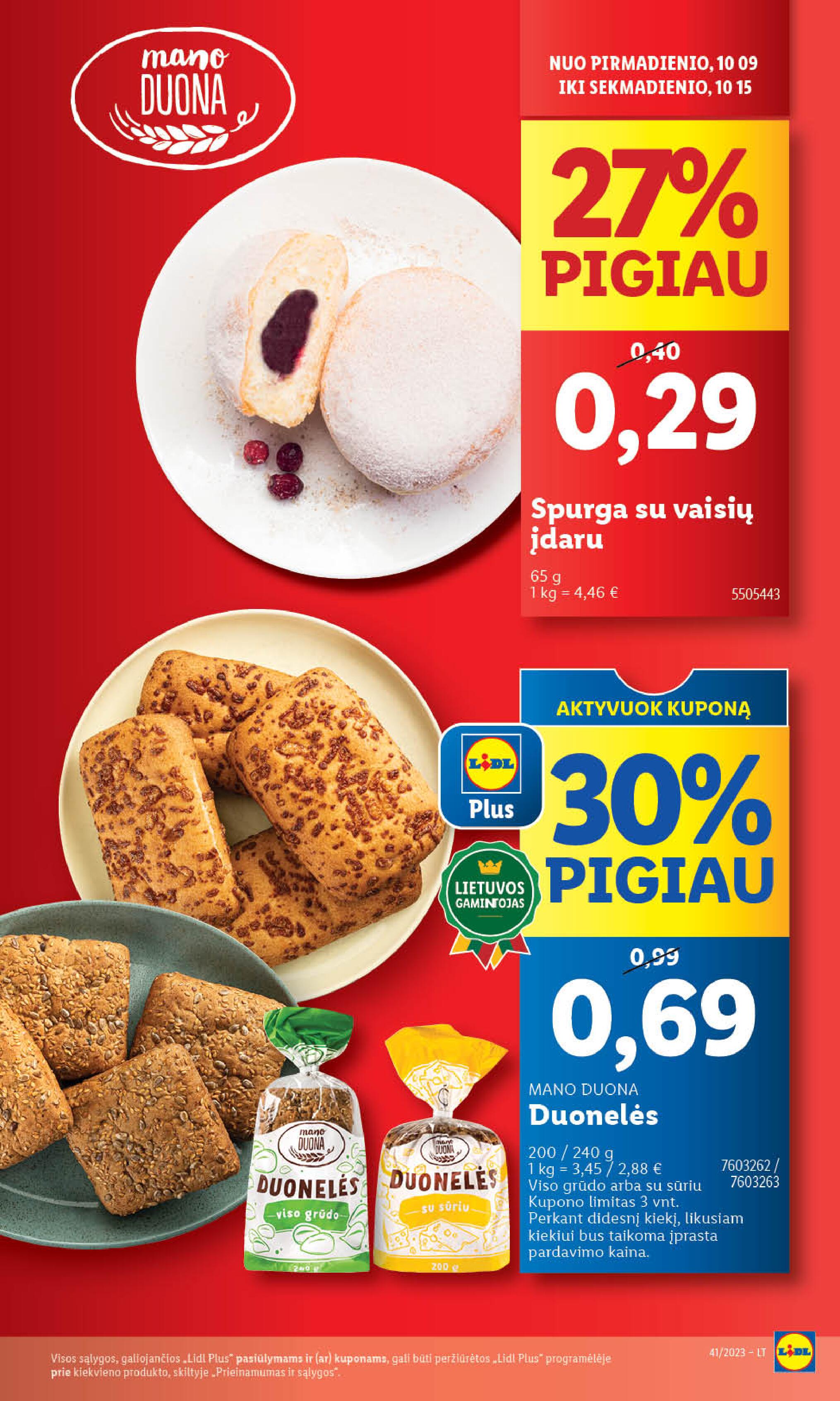 Naujausias LIDL kaininis katalogas 2023.10.09 - 2023.10.15