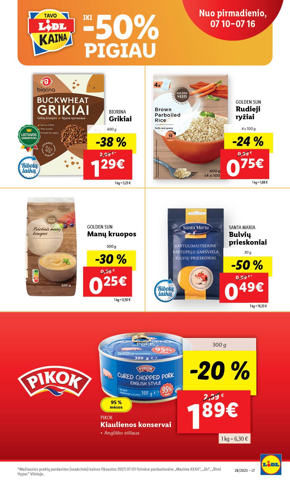Naujausias LIDL kaininis katalogas 2023.07.10 - 2023.07.16