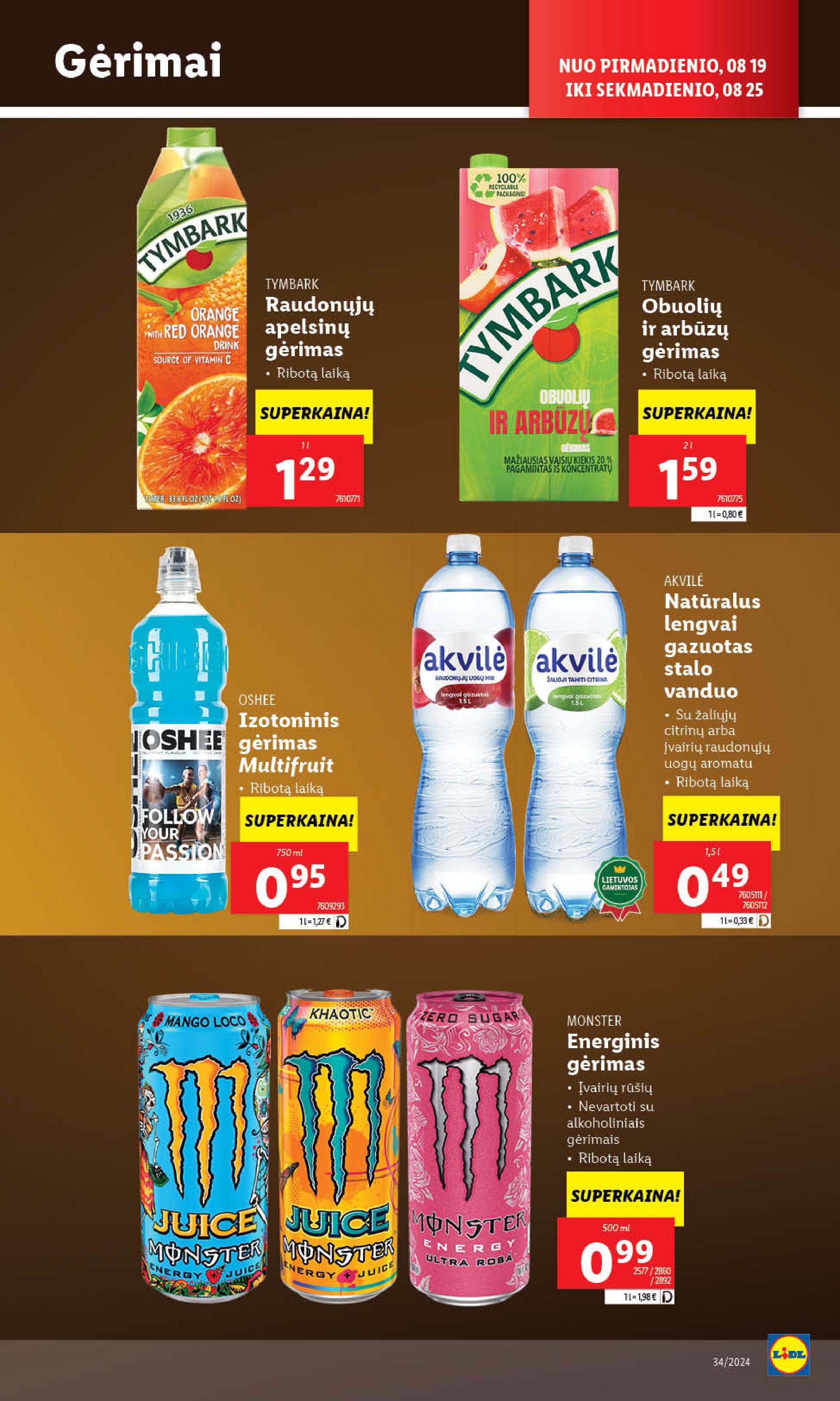 Naujausias LIDL kaininis katalogas 2024.08.19 - 2024.08.25