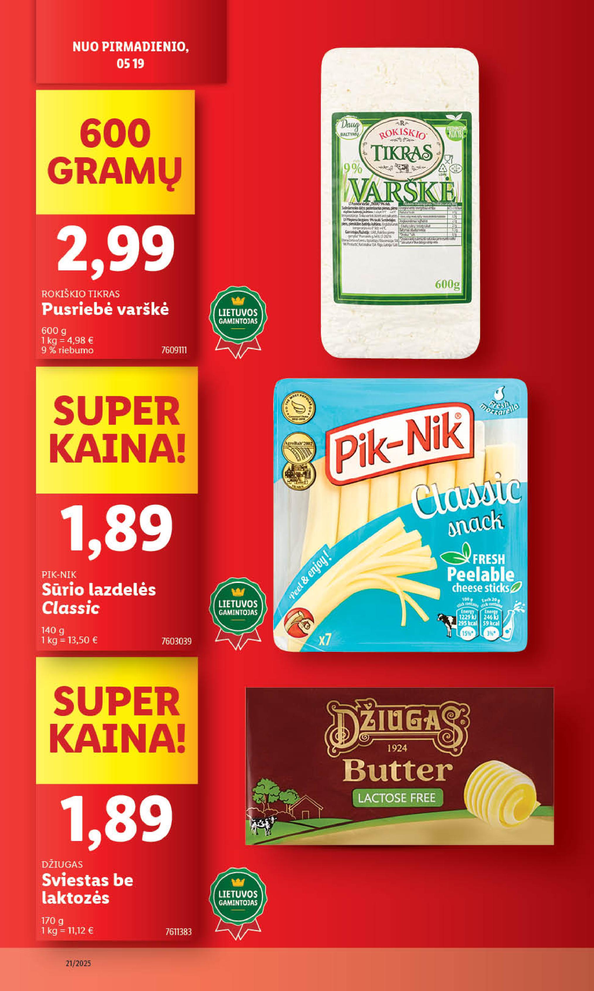 Naujausias LIDL kaininis katalogas 2025.05.19 - 2025.05.25