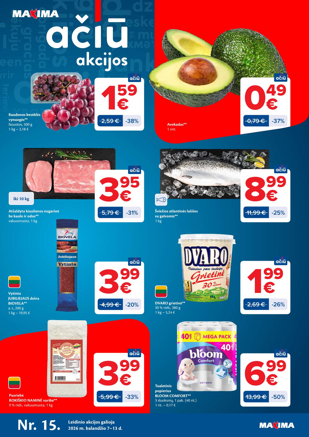Naujausias MAXIMA kaininis katalogas 2026.04.07 - 2026.04.13