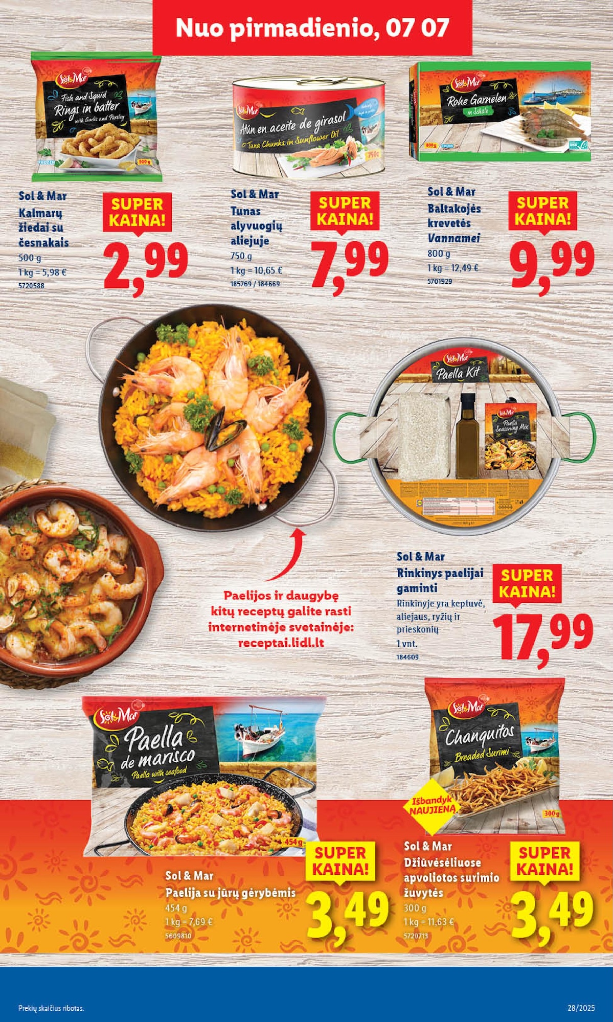 LIDL maisto prekių leidinukas nuo ketvirtadienio 2025.07.10 iki 2025.07.13