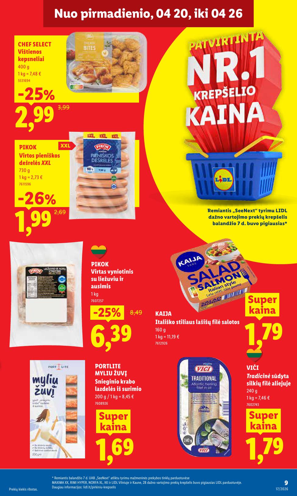 Naujausias LIDL kaininis katalogas 2026.04.20 - 2026.04.26