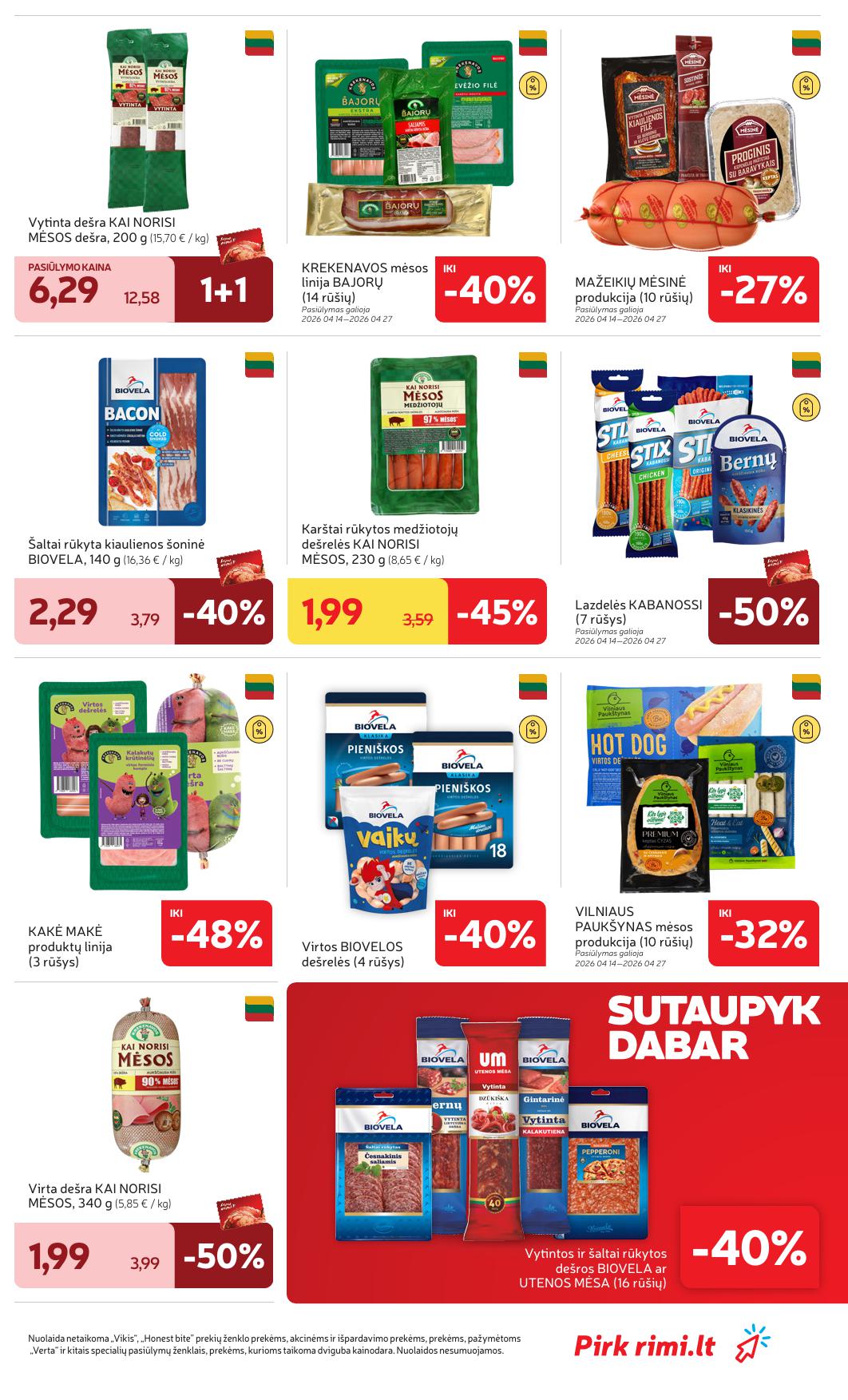 Naujausias RIMI kaininis katalogas 2026.04.21 - 2026.04.27