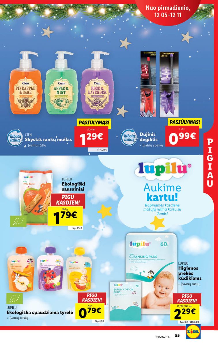 Naujausias LIDL kaininis katalogas 2022.12.05 - 2022.12.11
