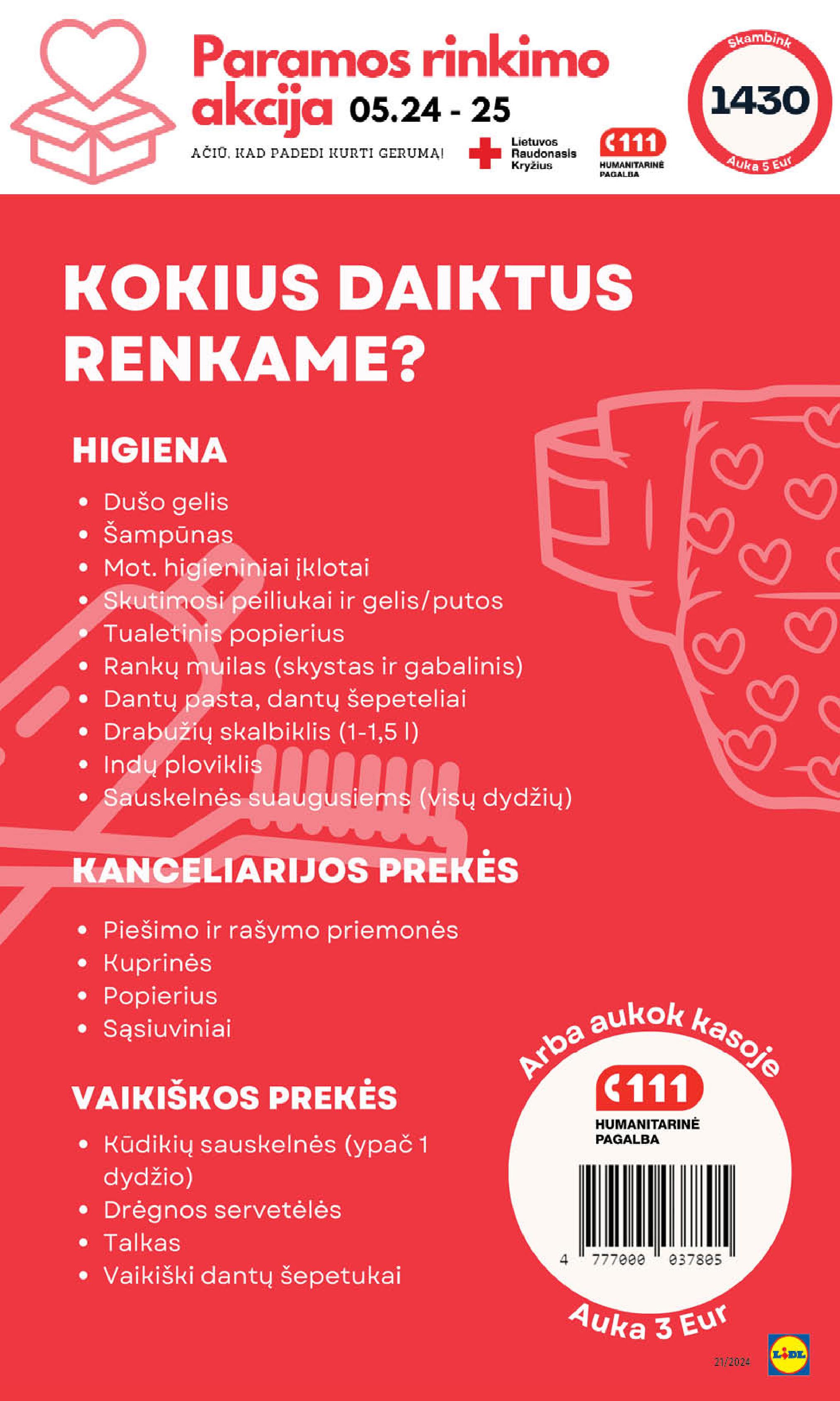 Naujausias LIDL kaininis katalogas 2024.05.20 - 2024.05.26