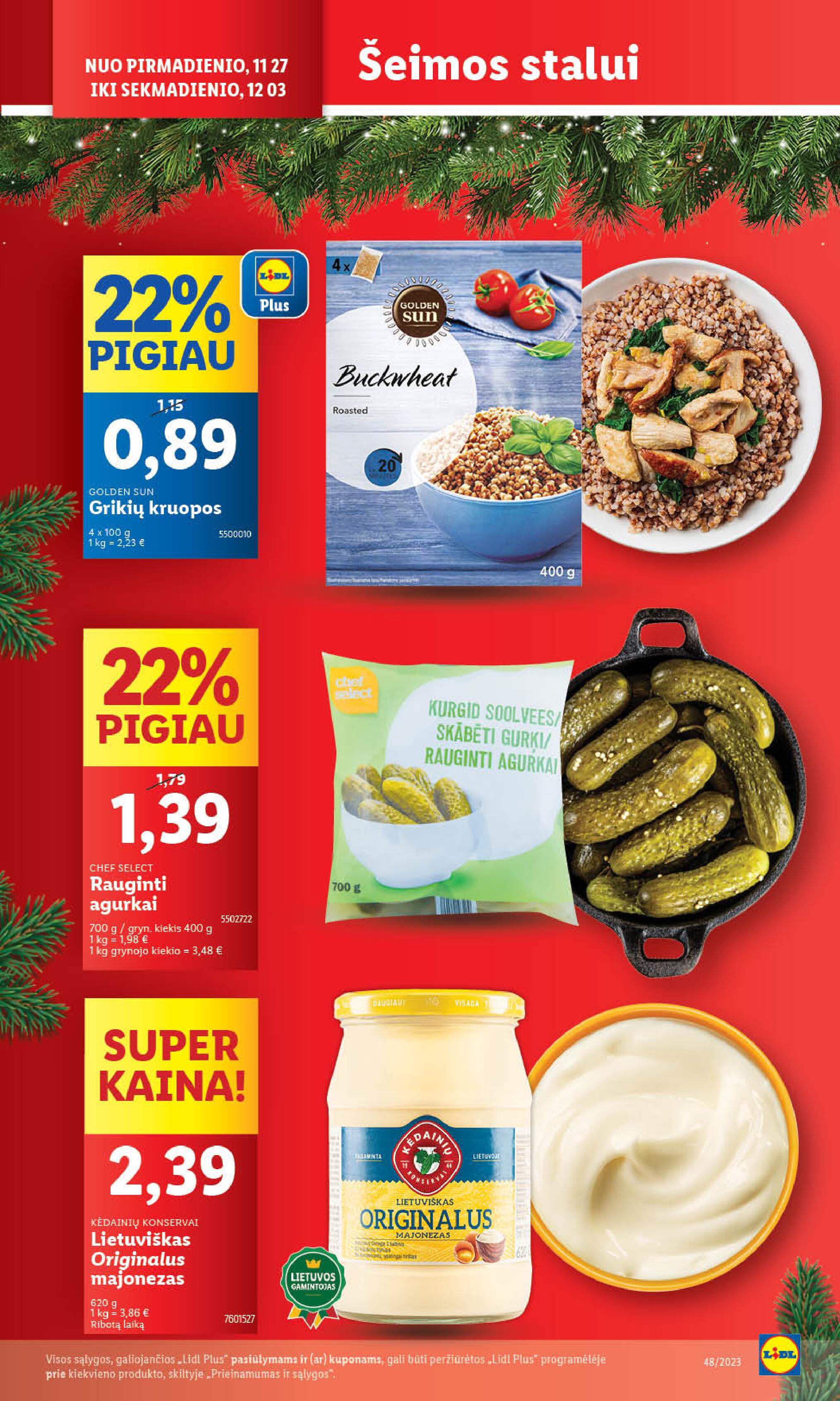 LIDL maisto prekių leidinukas nuo ketvirtadienio 11.30 - 12.03
