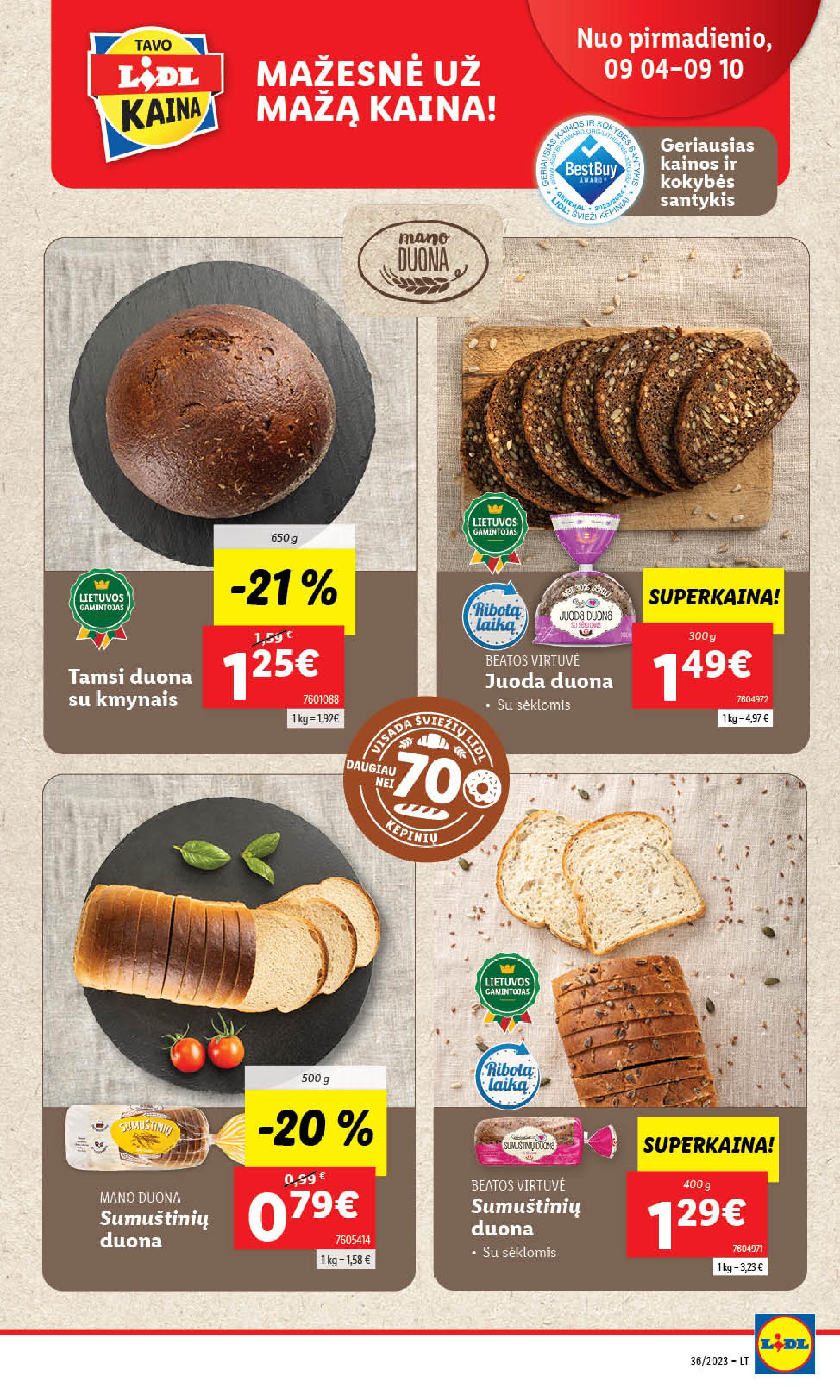 Naujausias LIDL kaininis katalogas 2023.09.04 - 2023.09.10