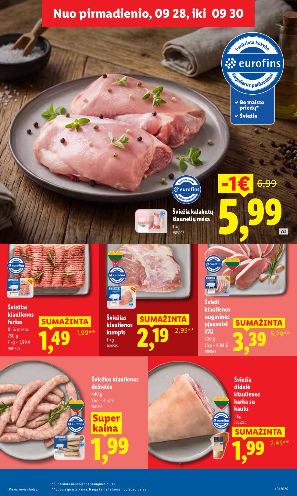 Naujausias LIDL kaininis katalogas 2026.09.28 - 2026.10.04