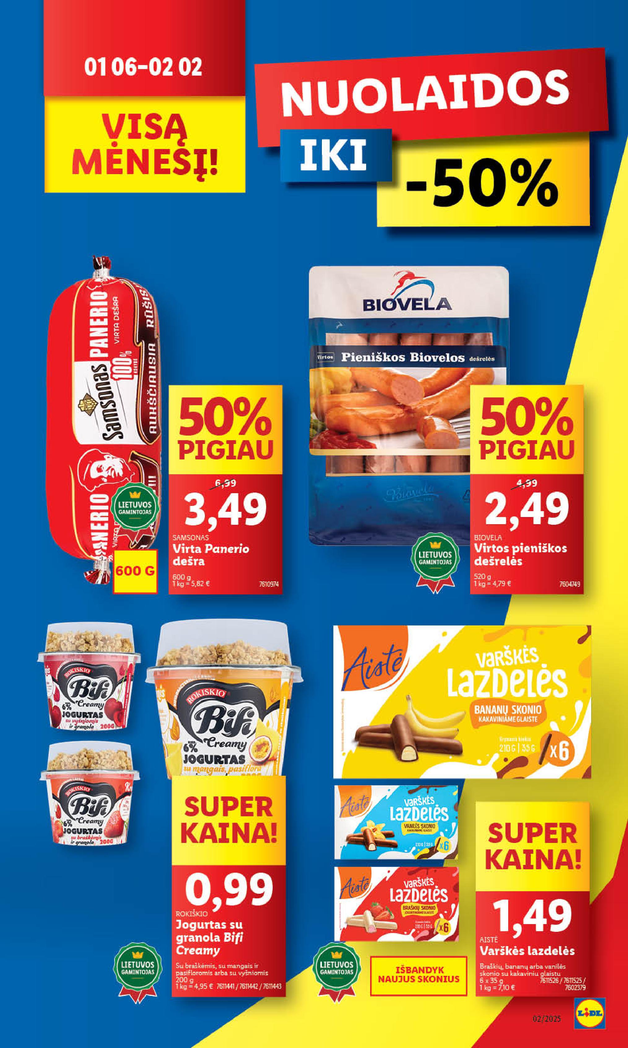 Naujausias LIDL kaininis katalogas 2025.01.06 - 2025.01.12