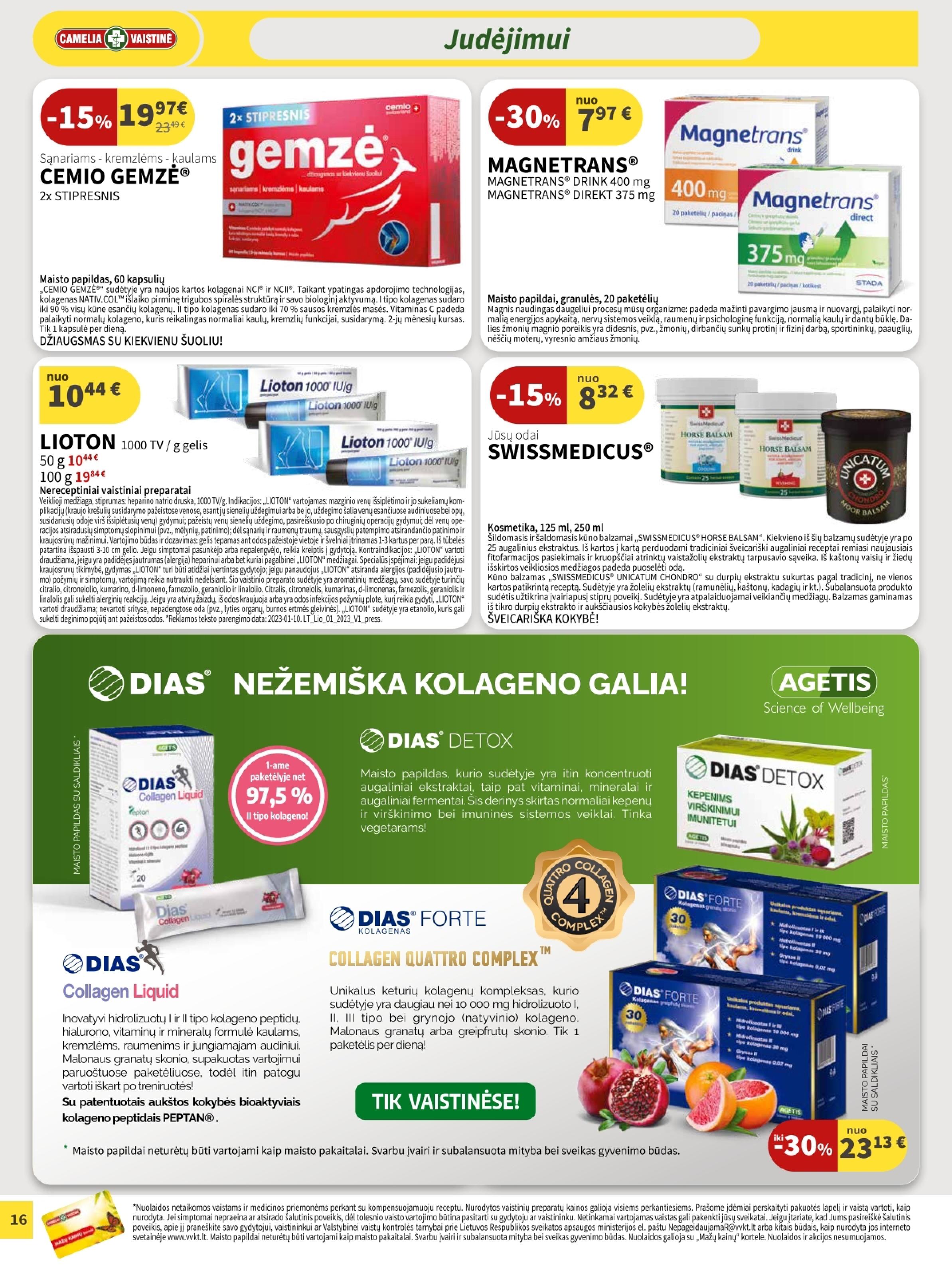CAMELIA vaistinės akcijų leidinys 2025.06.01 - 2025.06.30