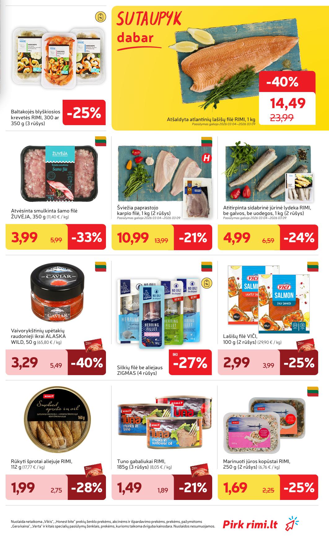 Naujausias RIMI kaininis katalogas 2026.03.03 - 2026.03.09