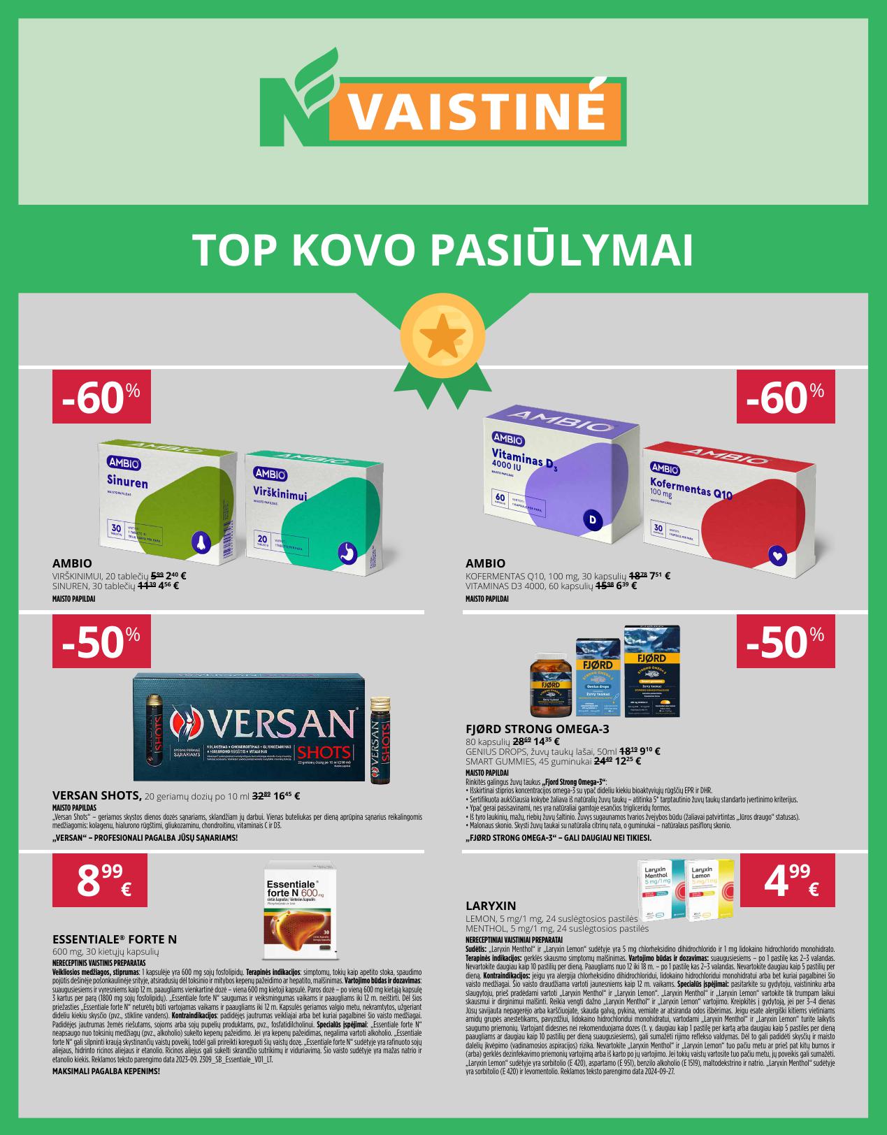 NORFOS vaistinės akcijų ir nuolaidų leidinys 2026.03.01 - 2026.03.31