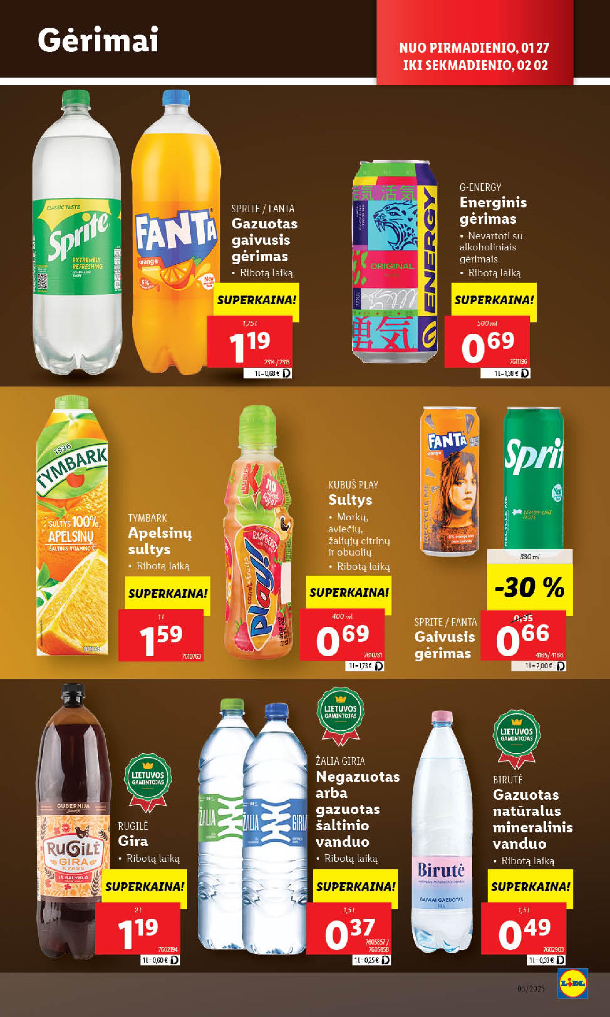 Naujausias LIDL kaininis katalogas 2025.01.27 - 2025.02.02